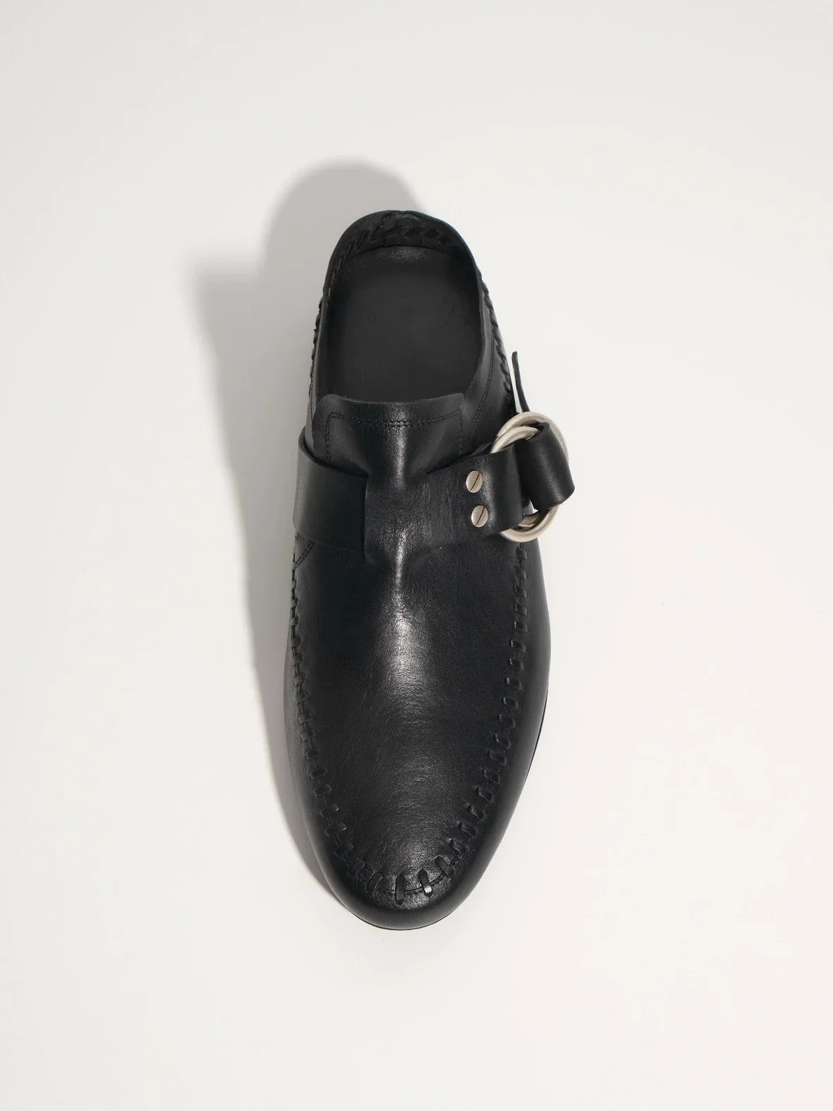 Italian Leather O-Ring Mule Loafer - Image 3