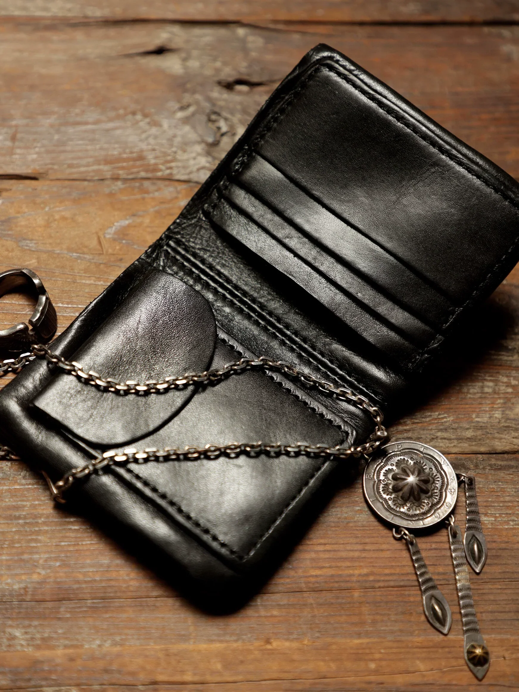 Italian Leather Vertical Bifold Wallet