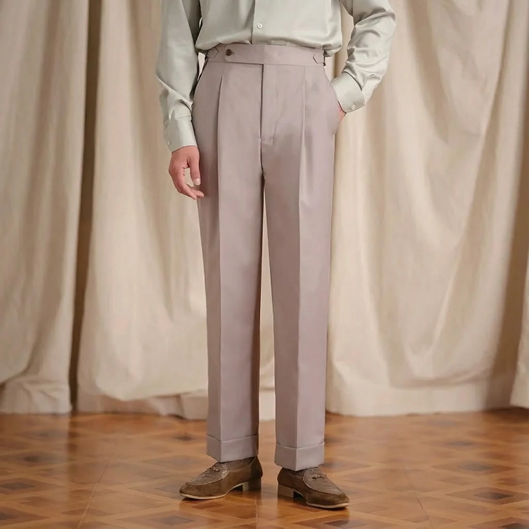 Italian Naples Pleated Trousers - Image 3