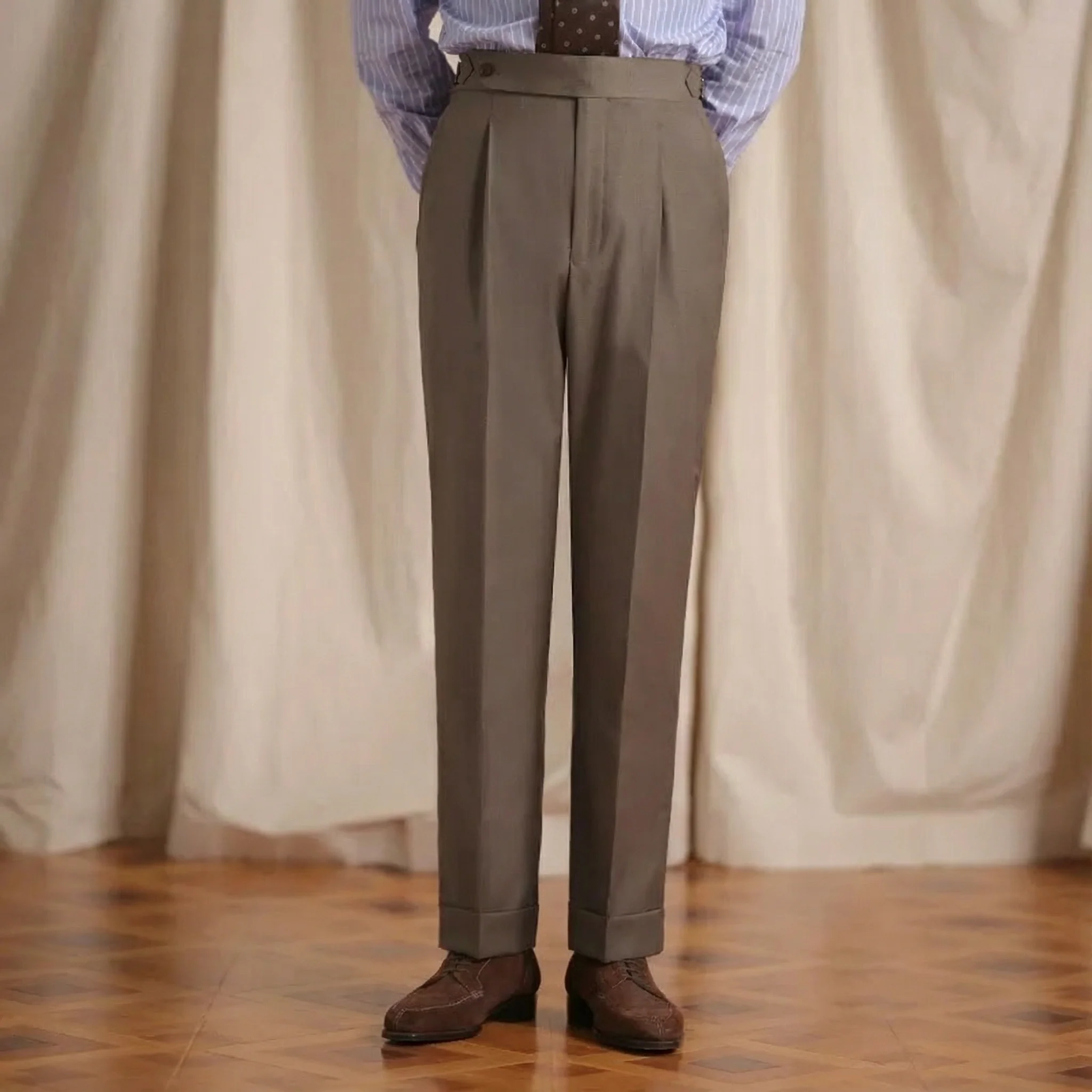 Italian Naples Pleated Trousers - Image 4