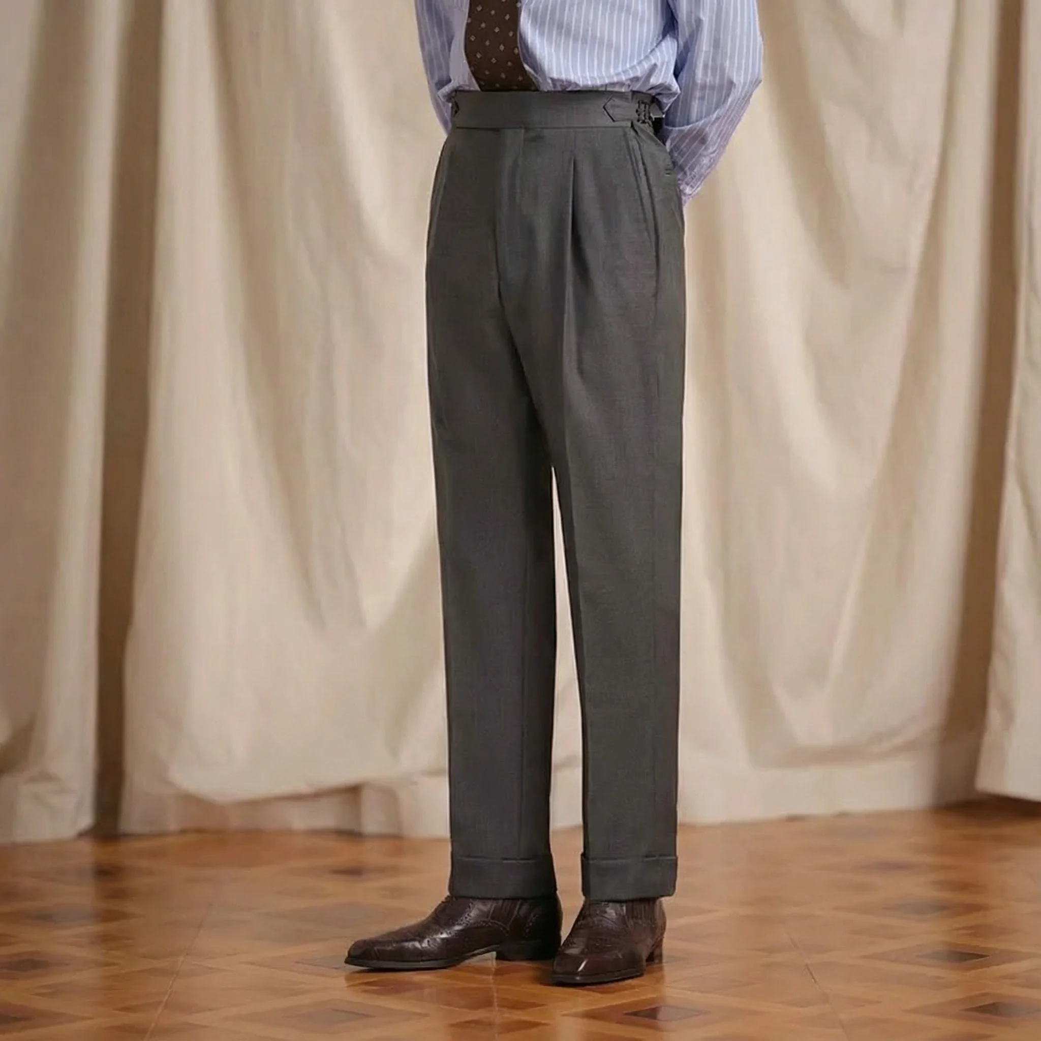 Italian Naples Pleated Trousers - Image 6
