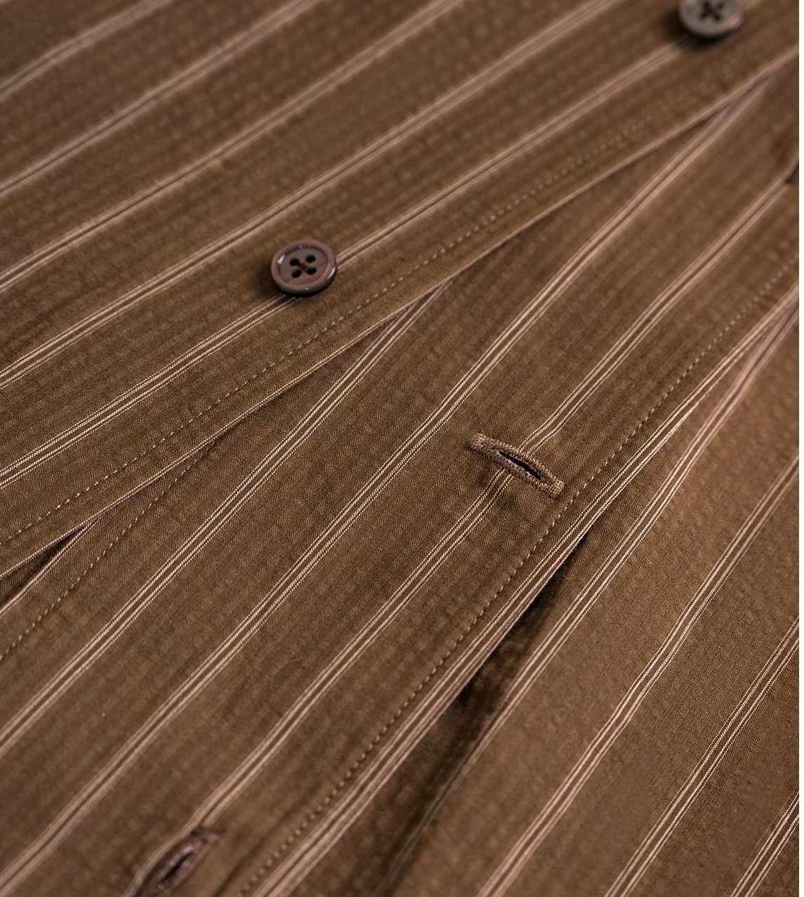 Italian One-Piece Collar Stripe Shirt - Image 6