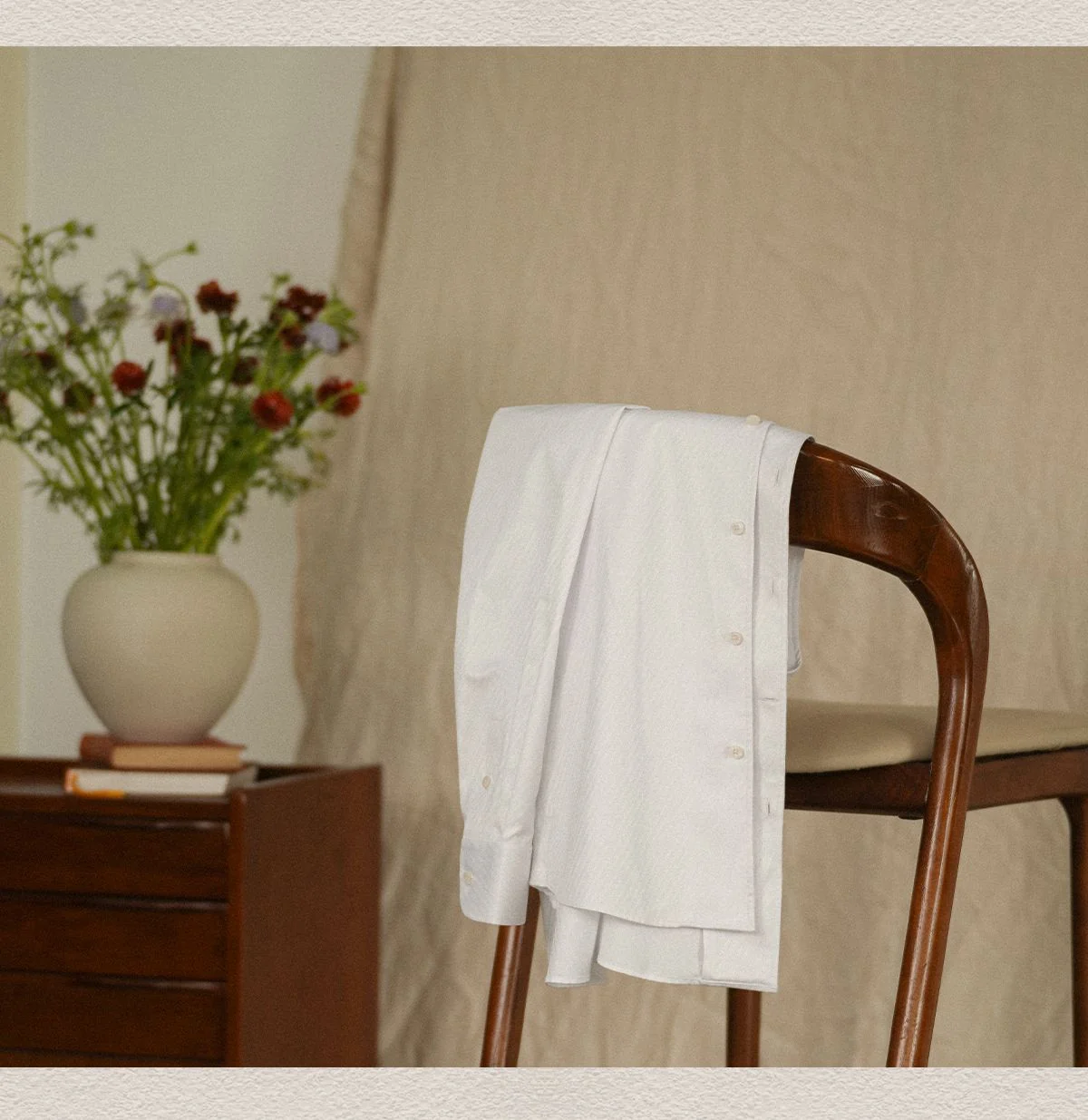 Italian One-Piece Collar White Shirt - Image 2