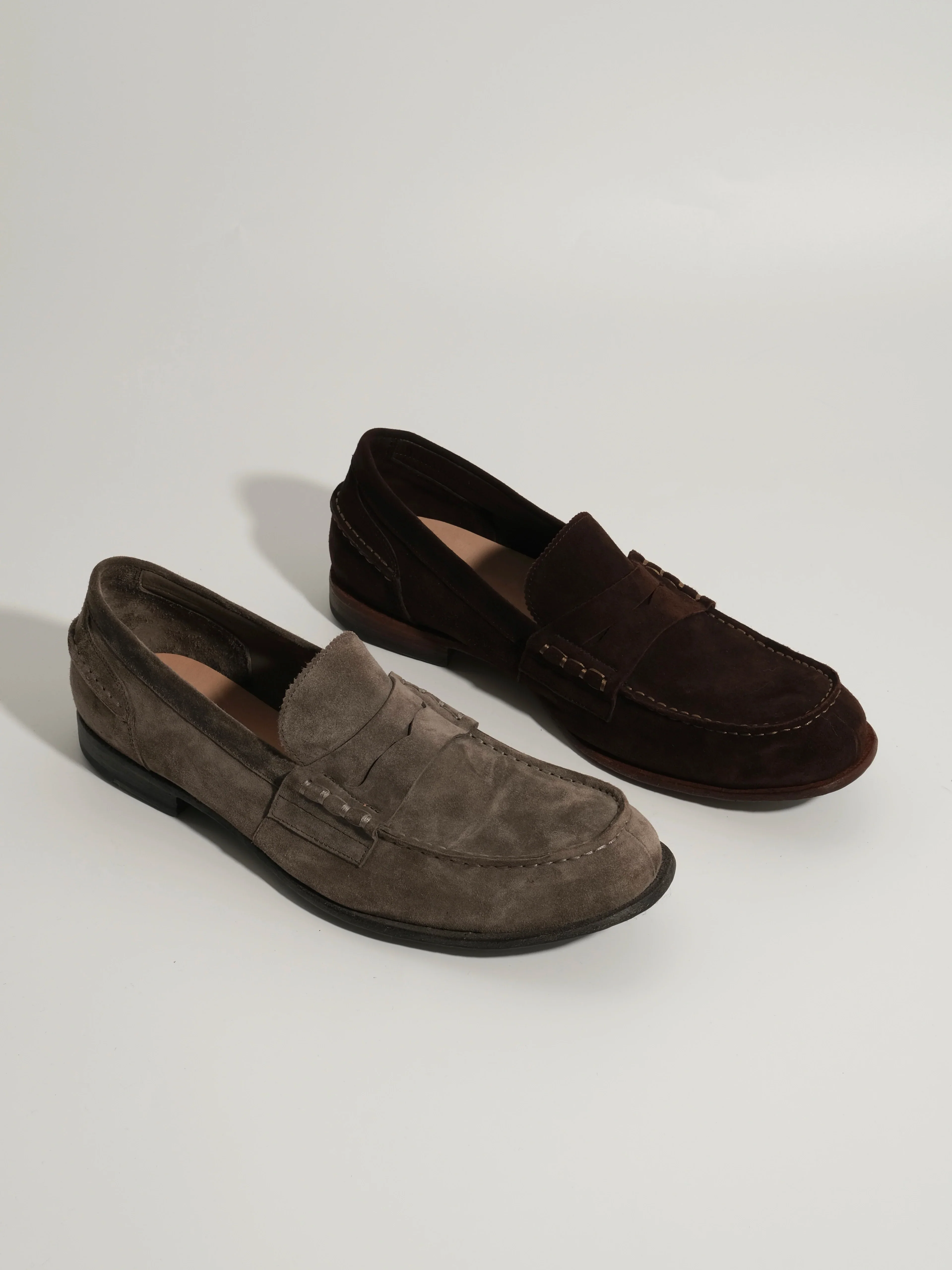 Italian Split-Suede Penny Loafers - Image 2