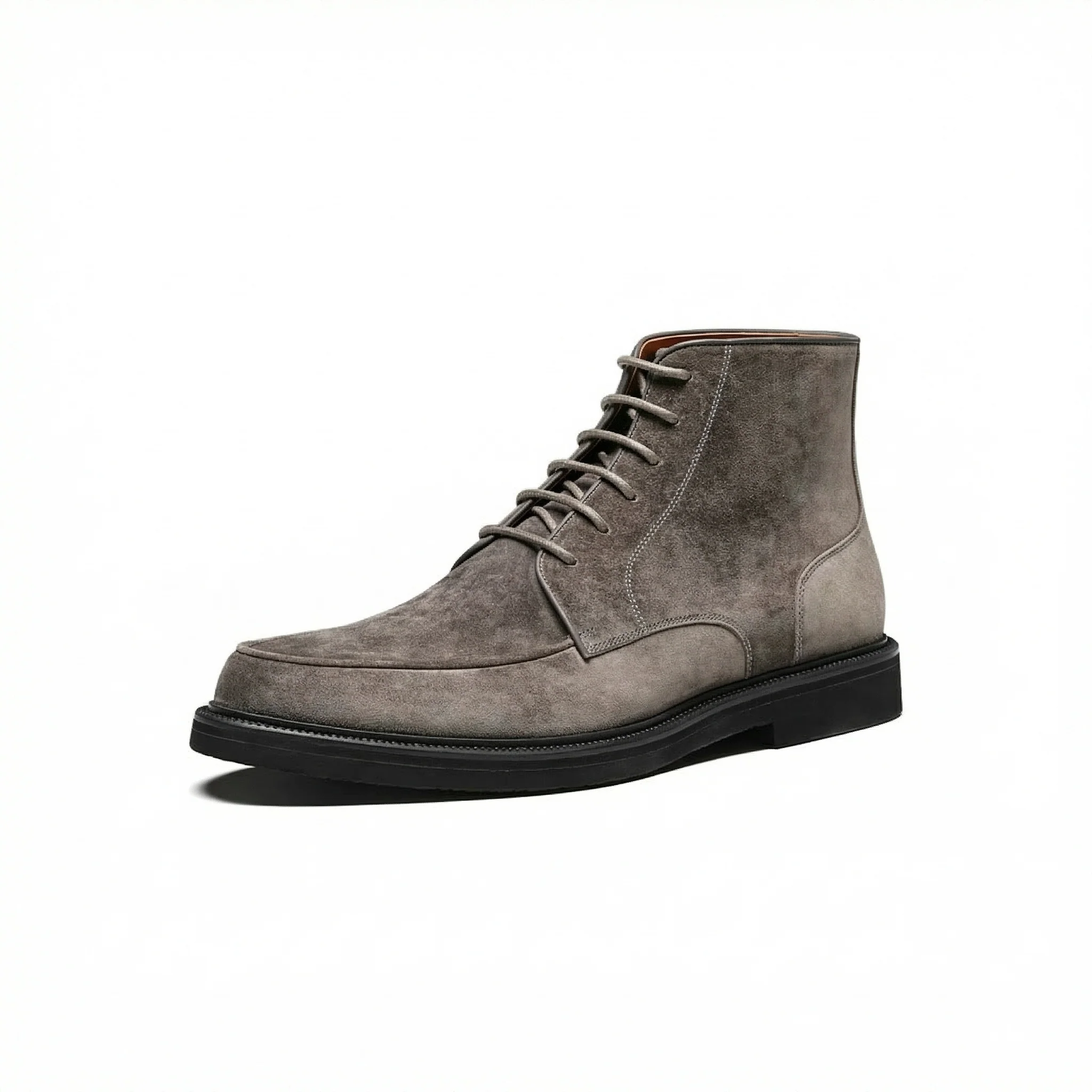 Italian Suede Apron-Toe Ankle Boot - Image 4