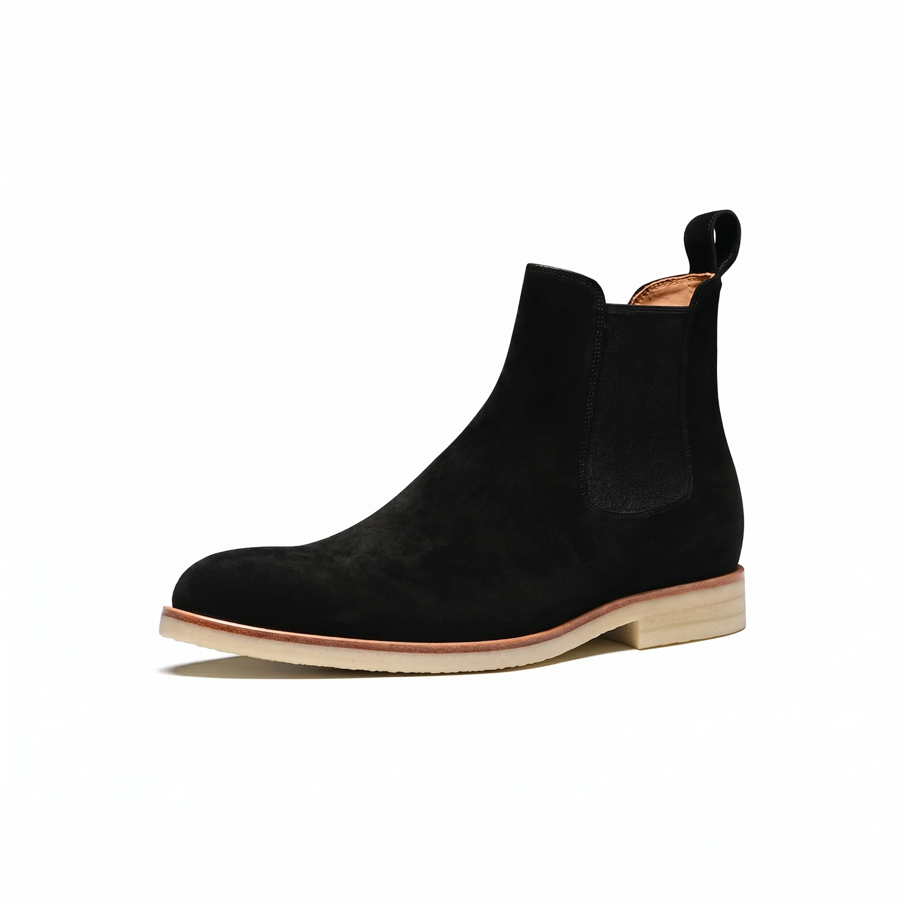 Italian Suede Crepe Chelsea Boots - Image 2