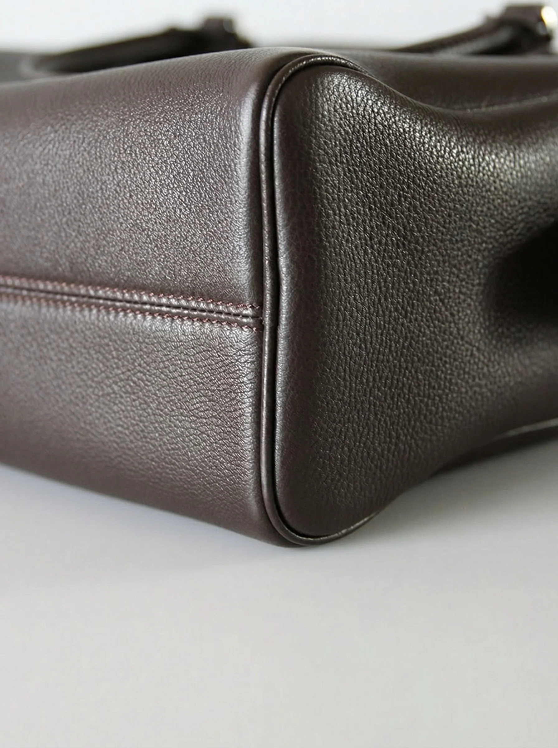 Italian Top-Grain Leather Boston Shoulder Bag - Image 3