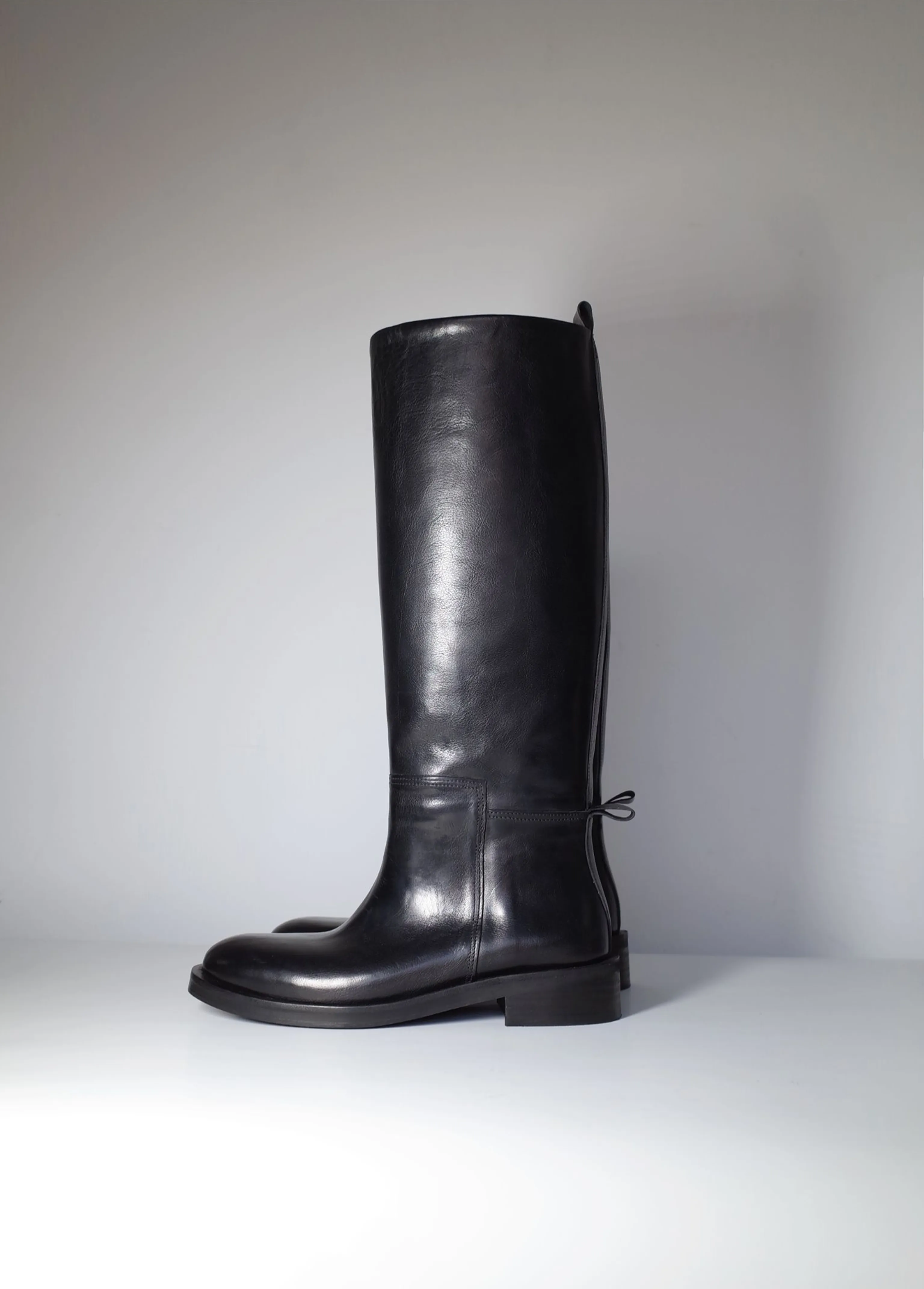 Italian Top Grain Leather Knee Boots