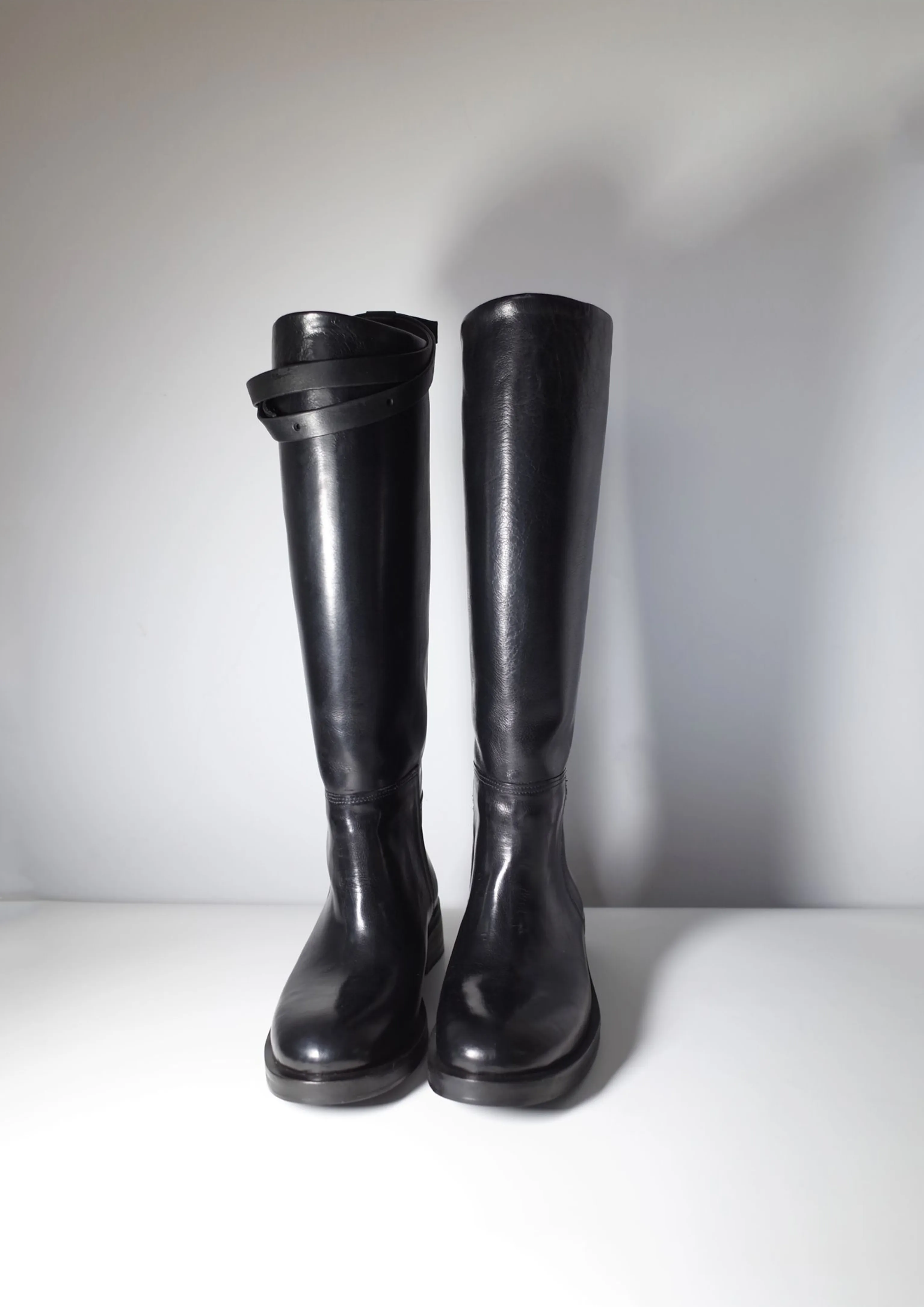 Italian Top Grain Leather Knee Boots - Image 3