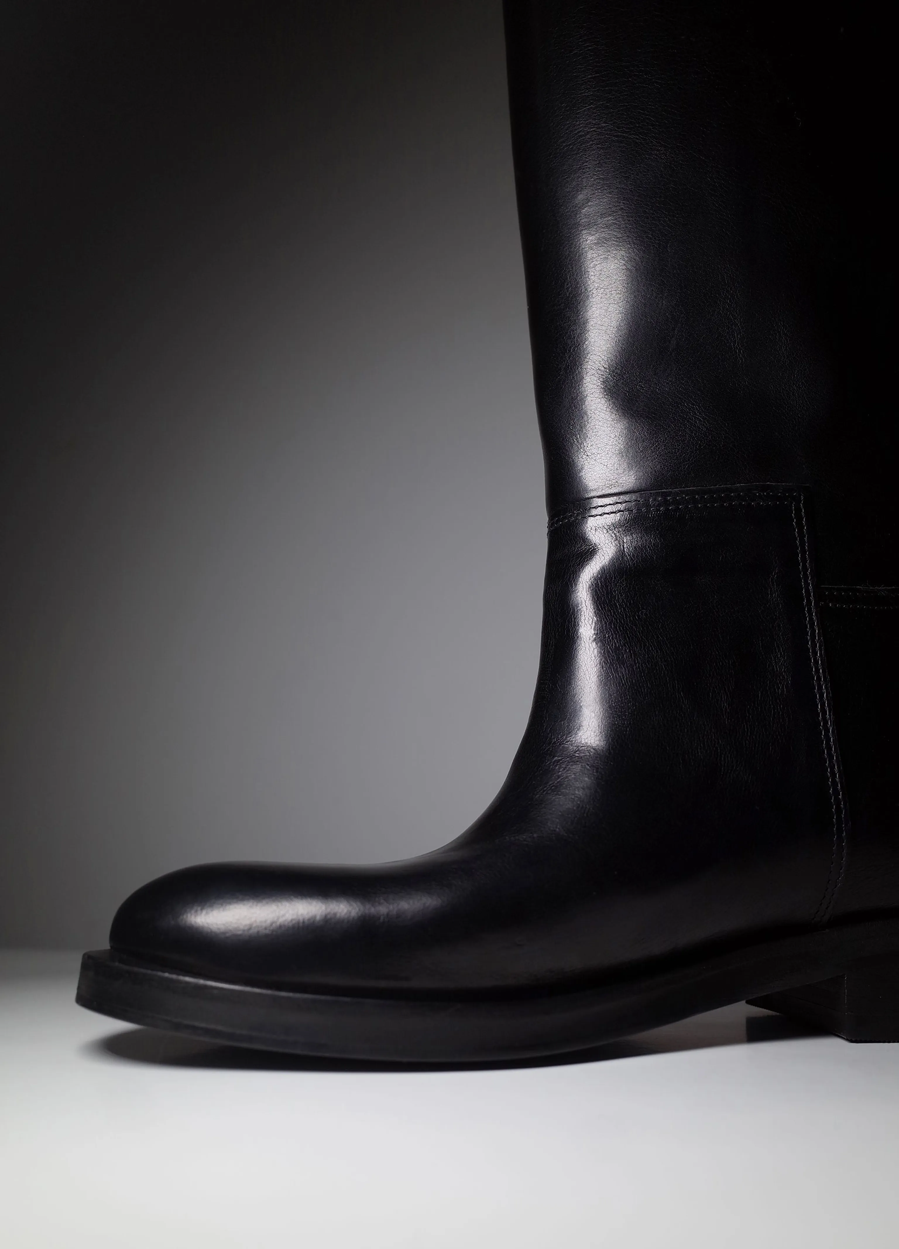 Italian Top Grain Leather Knee Boots - Image 6