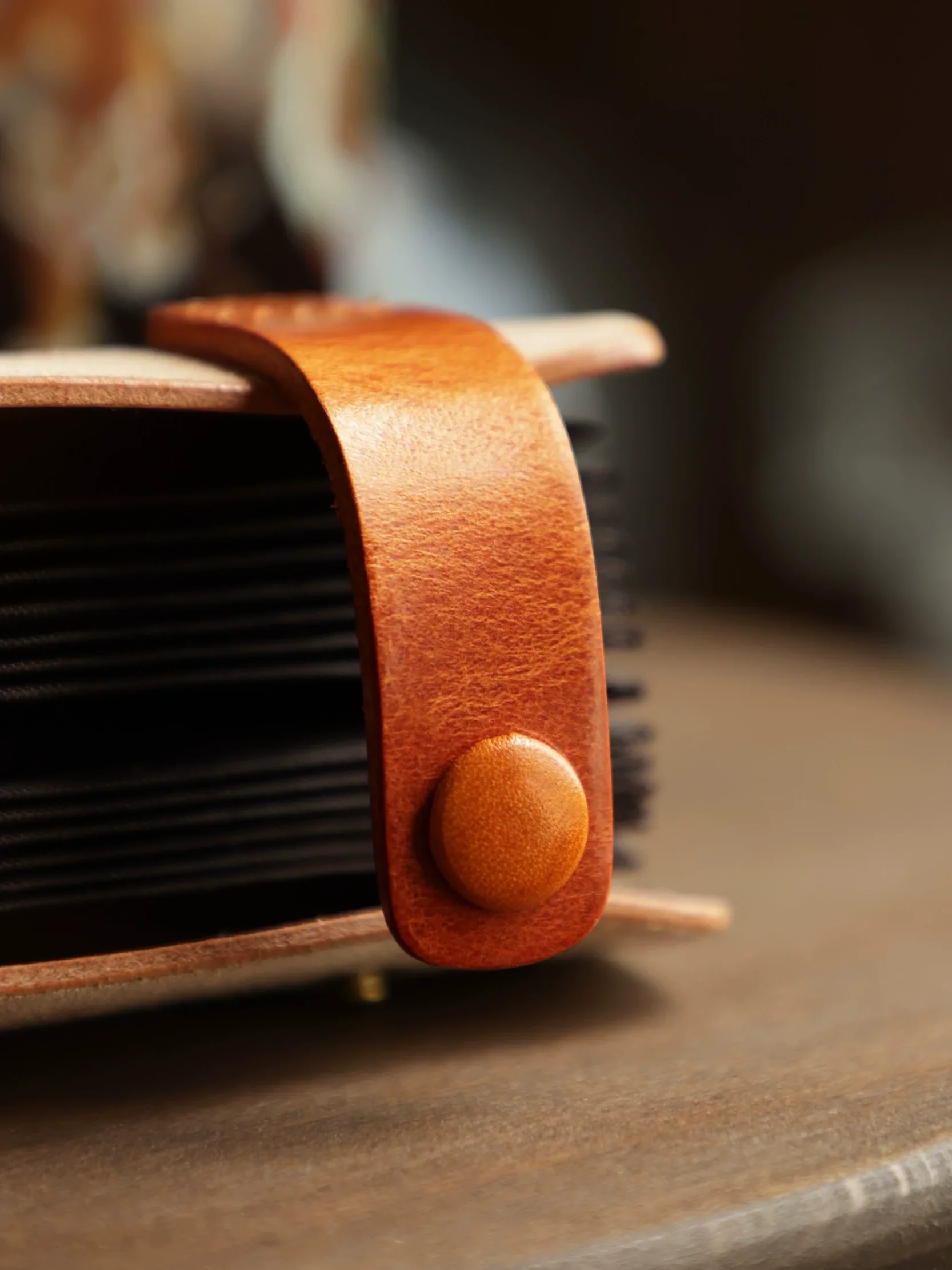 Italian Veg-Tan Accordion Card Holder - Image 4
