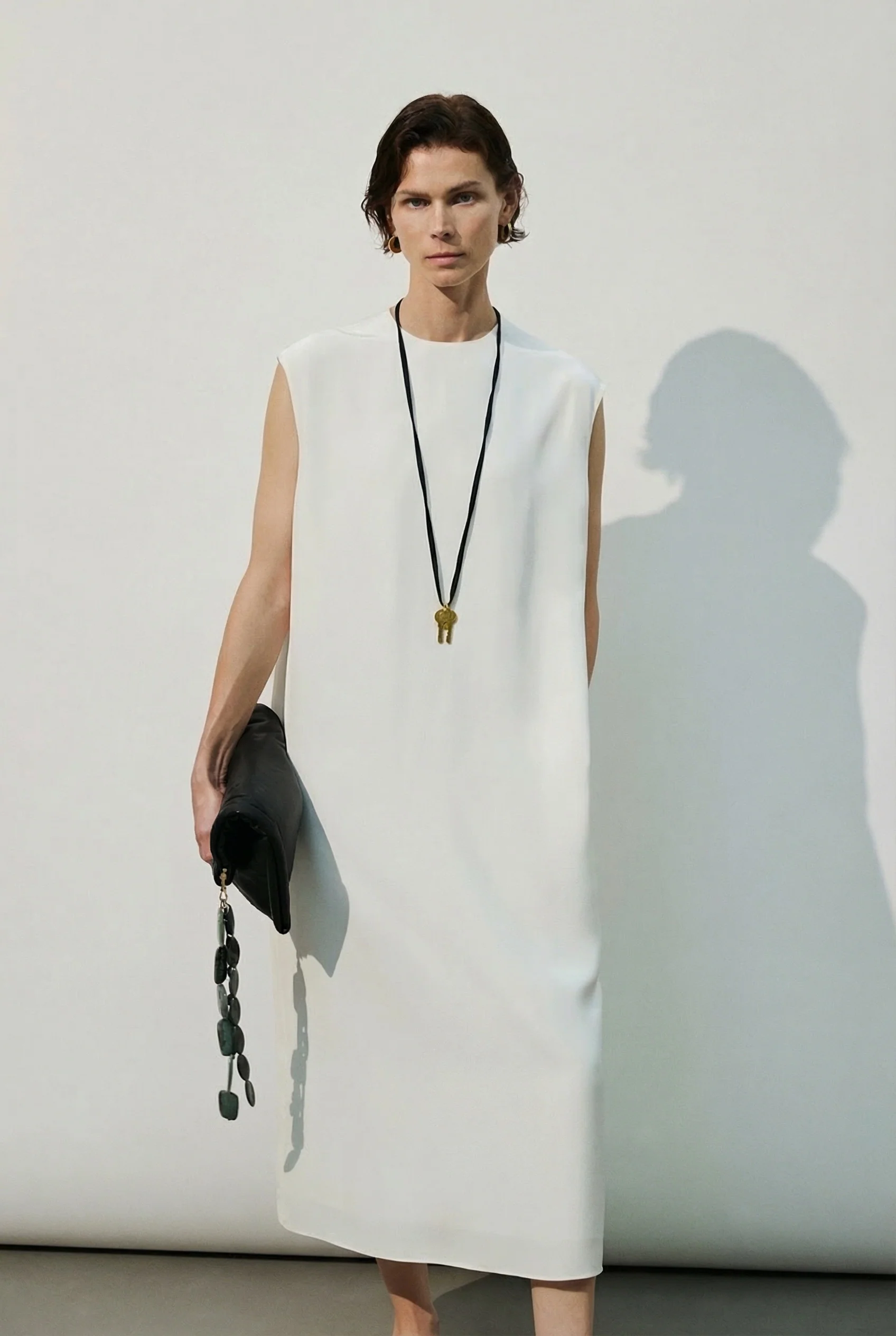 Italian Viscose Sleeveless Column Dress - Image 2