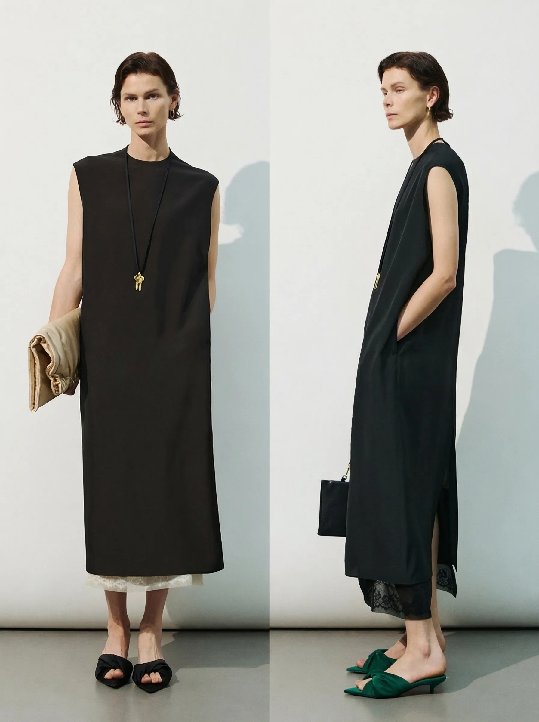 Italian Viscose Sleeveless Column Dress - Image 5
