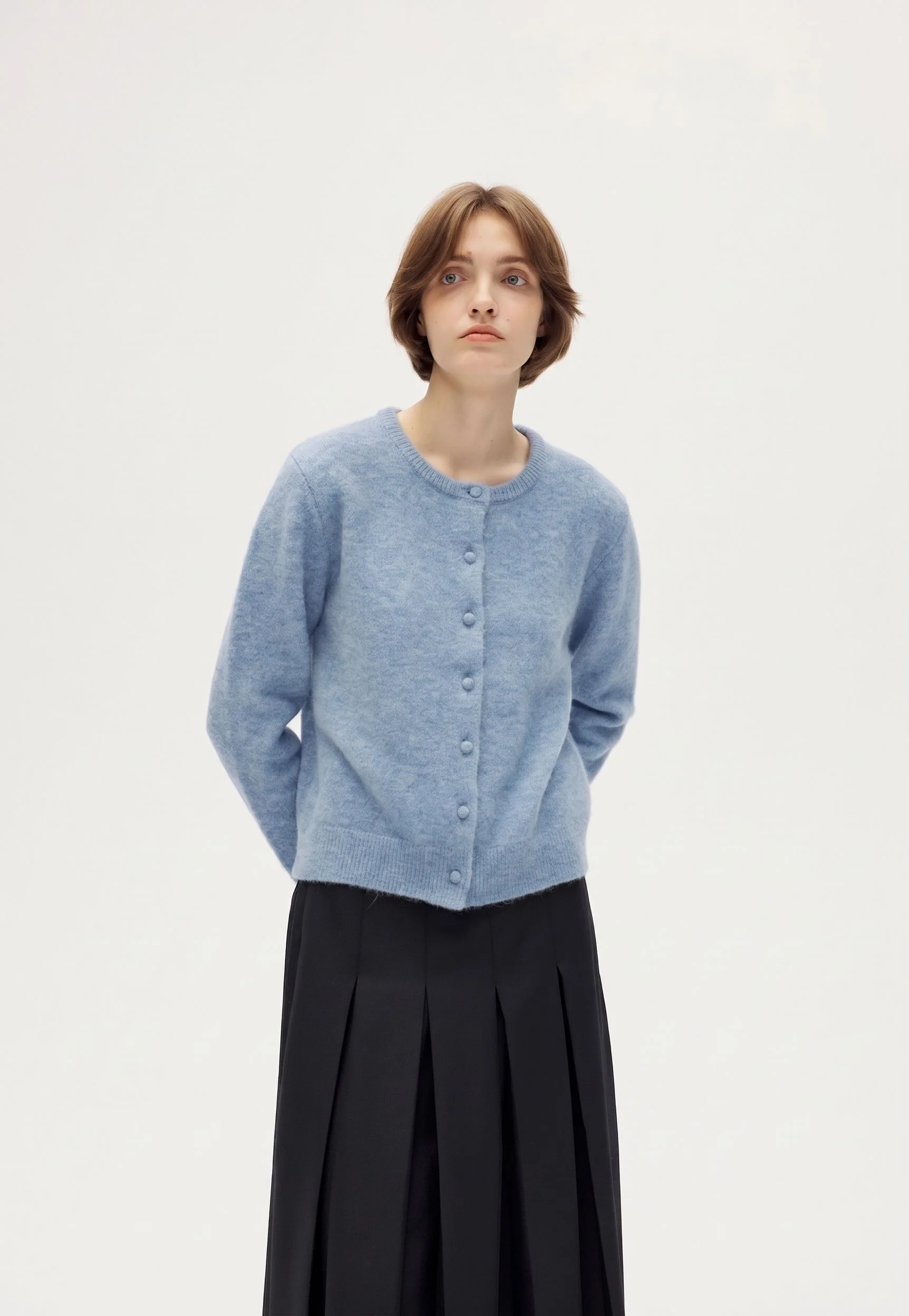 Ivory Button Cardigan - Image 9