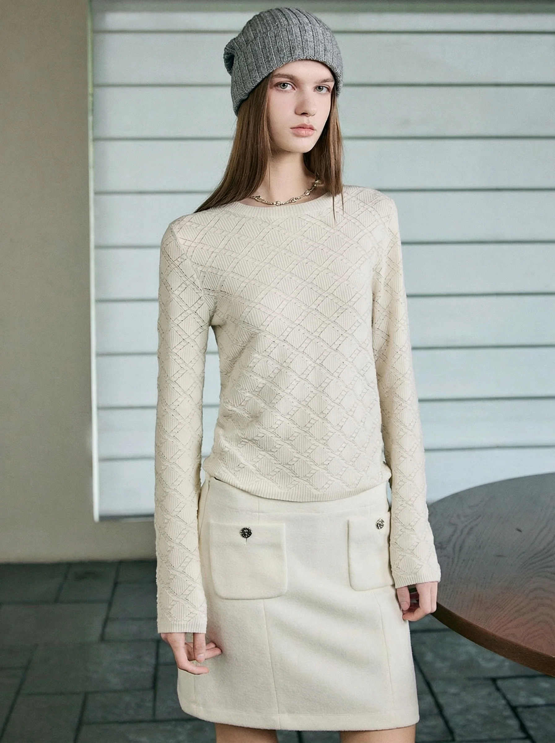 Ivory Diamond Pullover - Image 6