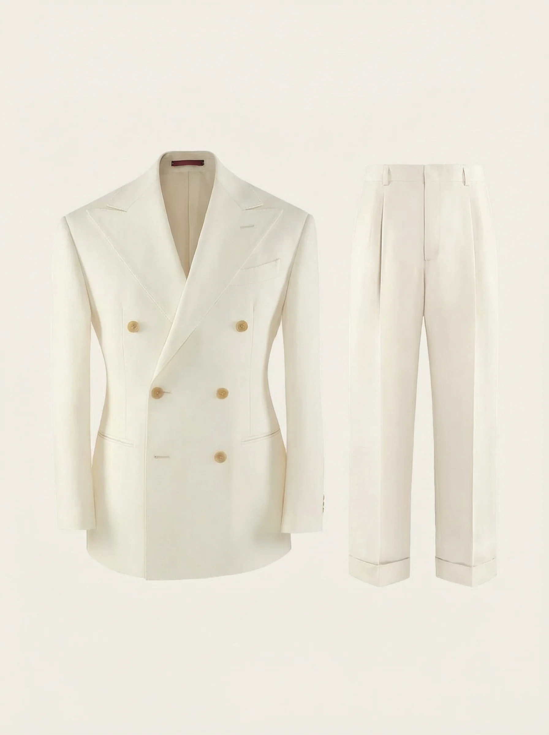 Ivory Double-Breasted Suit - Image 13