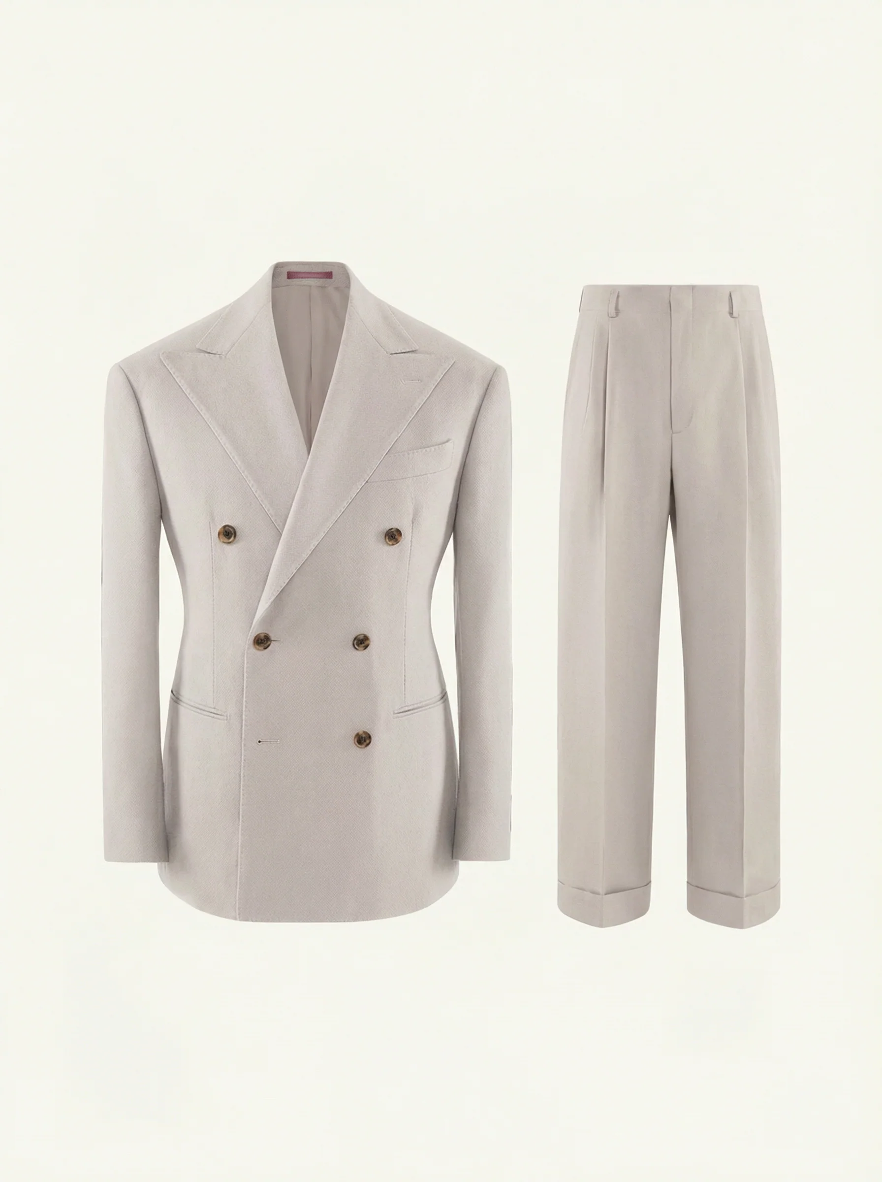 Ivory Double-Breasted Suit - Image 17