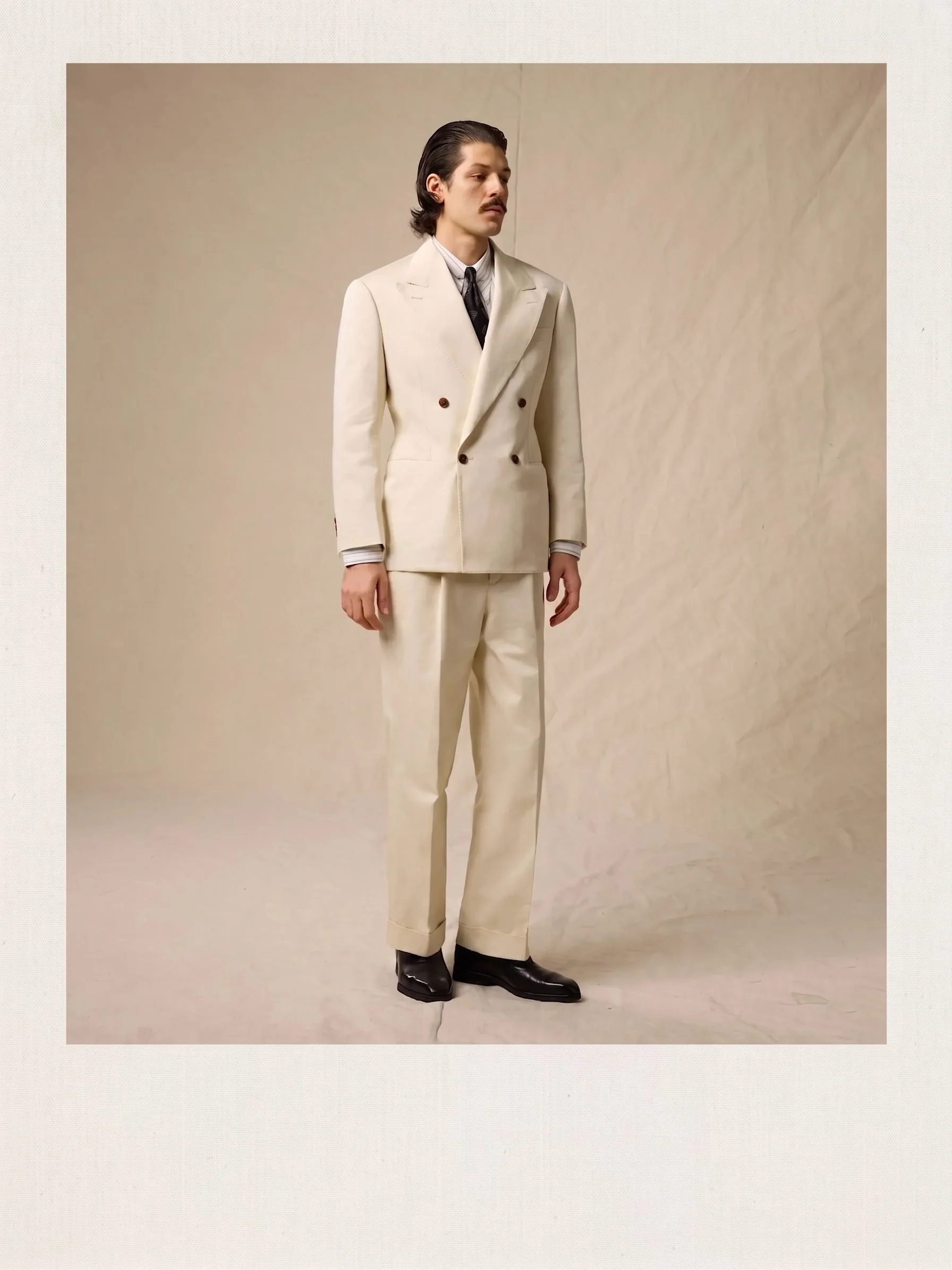 Ivory Double-Breasted Suit - Image 5