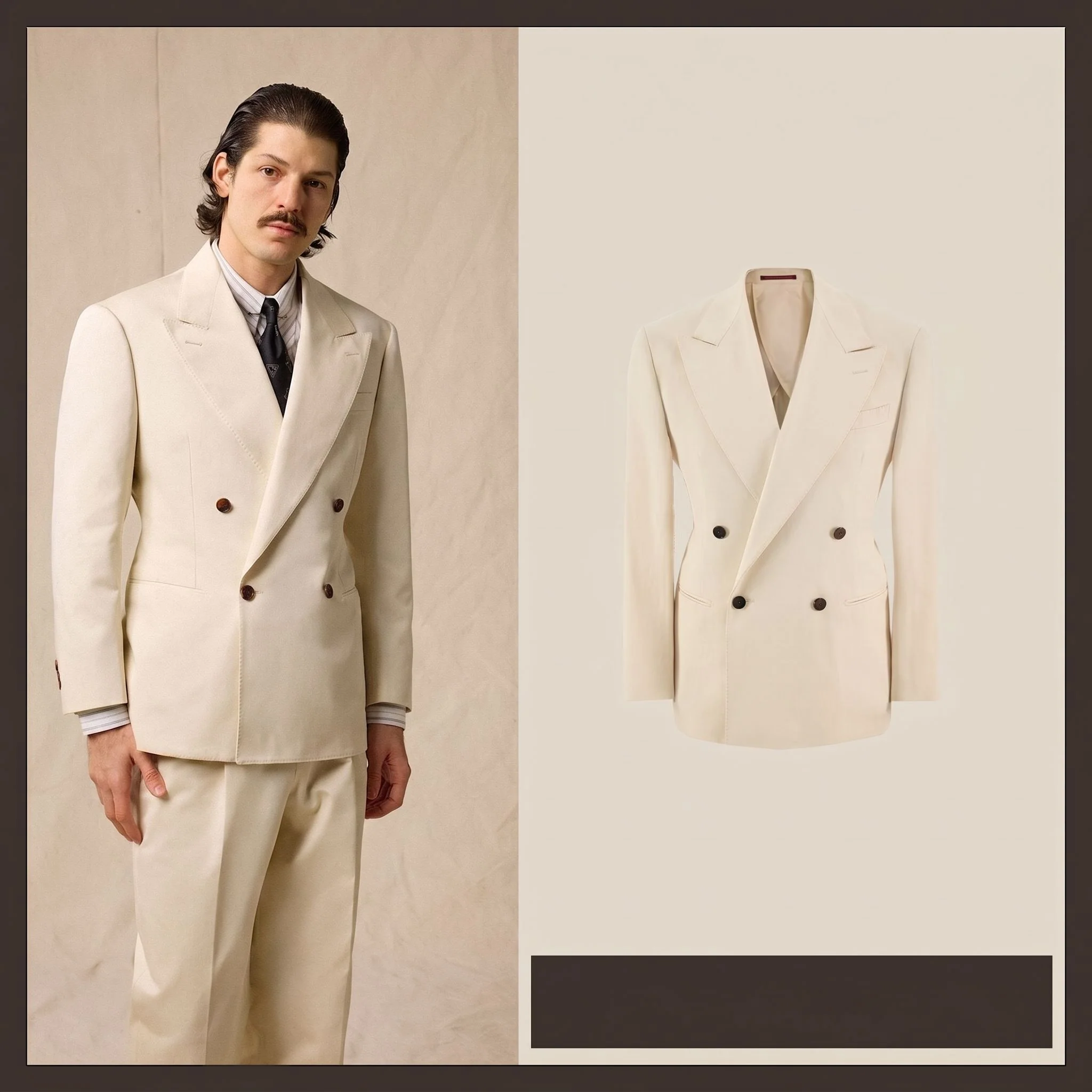 Ivory Double-Breasted Suit - Image 6