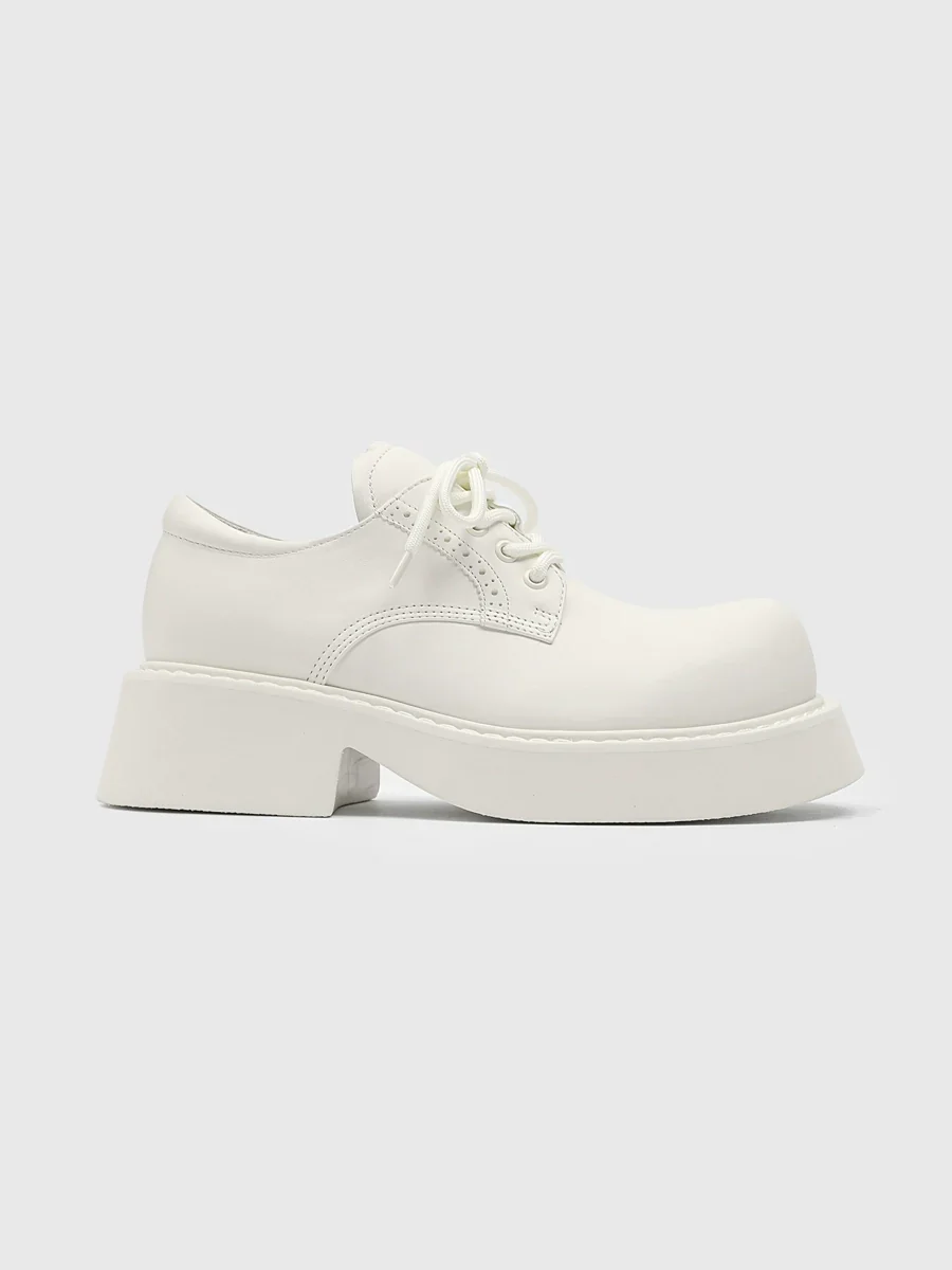 Ivory Platform Derby Shoes
