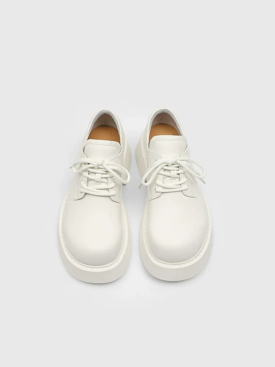 Ivory Platform Derby Shoes - Image 2