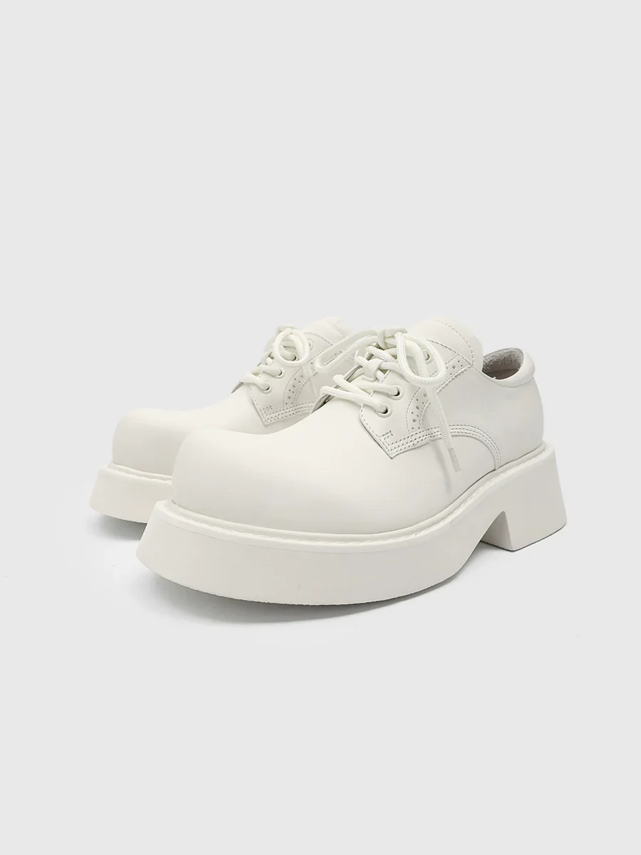 Ivory Platform Derby Shoes - Image 3
