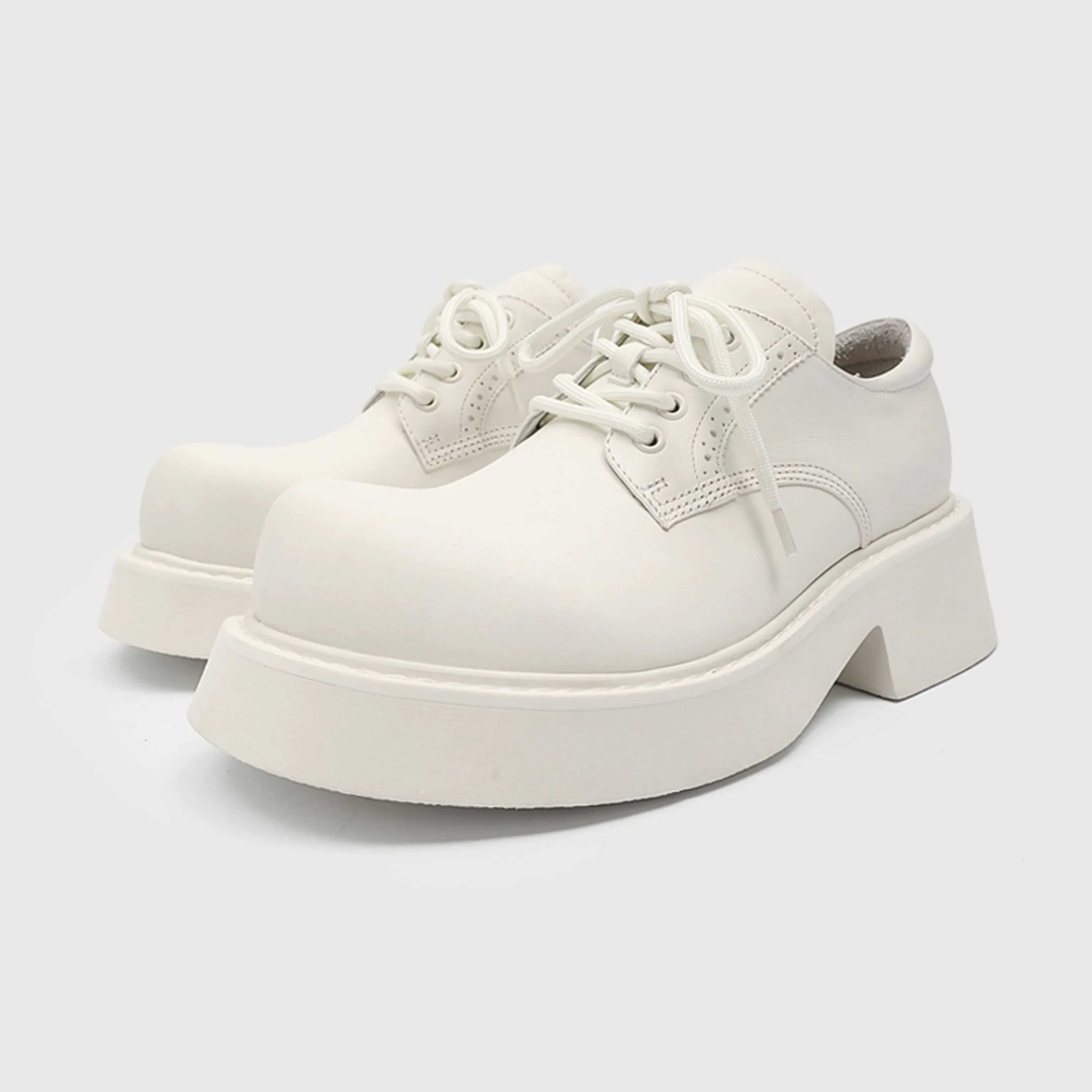 Ivory Platform Derby Shoes - Image 5