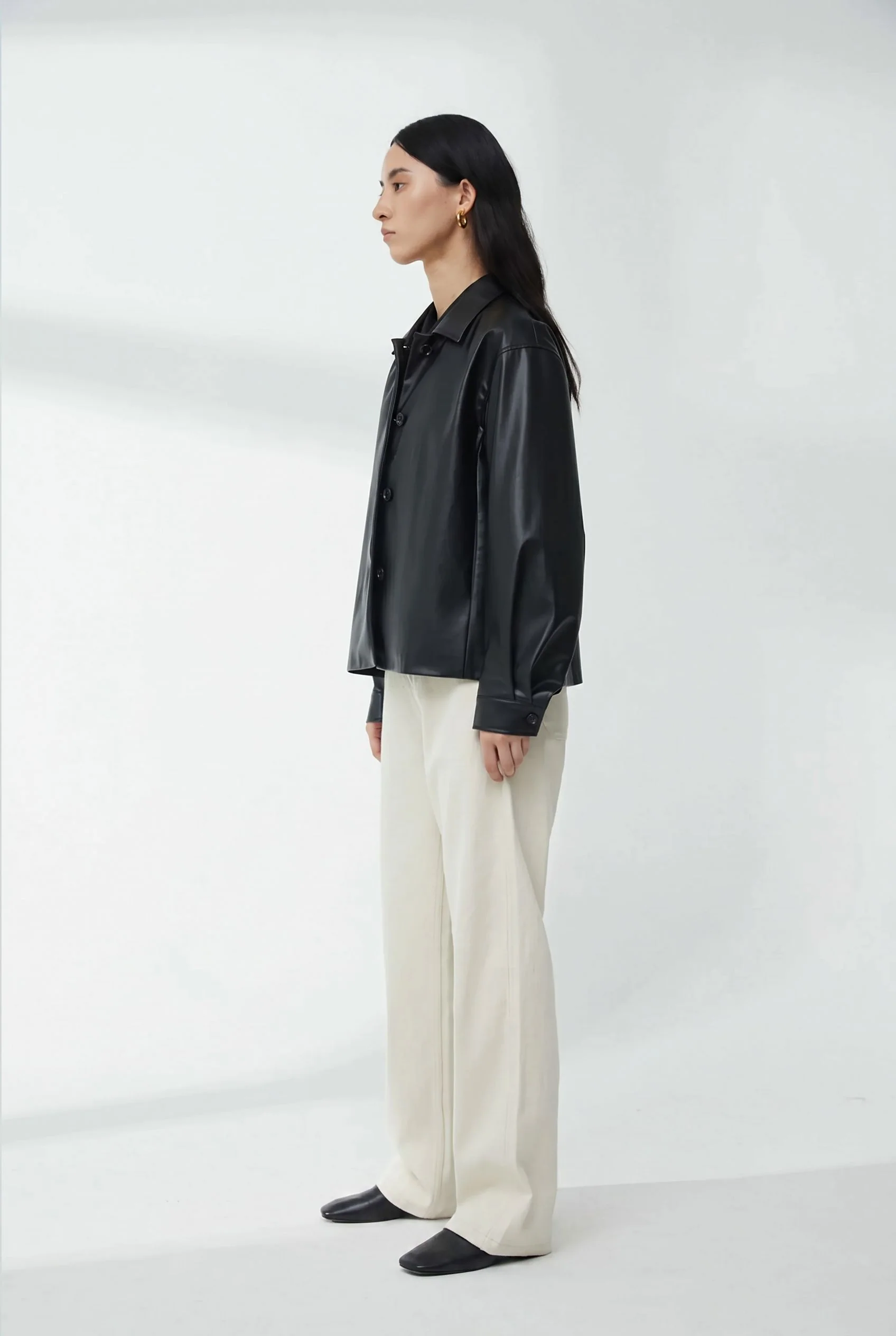 Ivory Wide-Leg Pants
