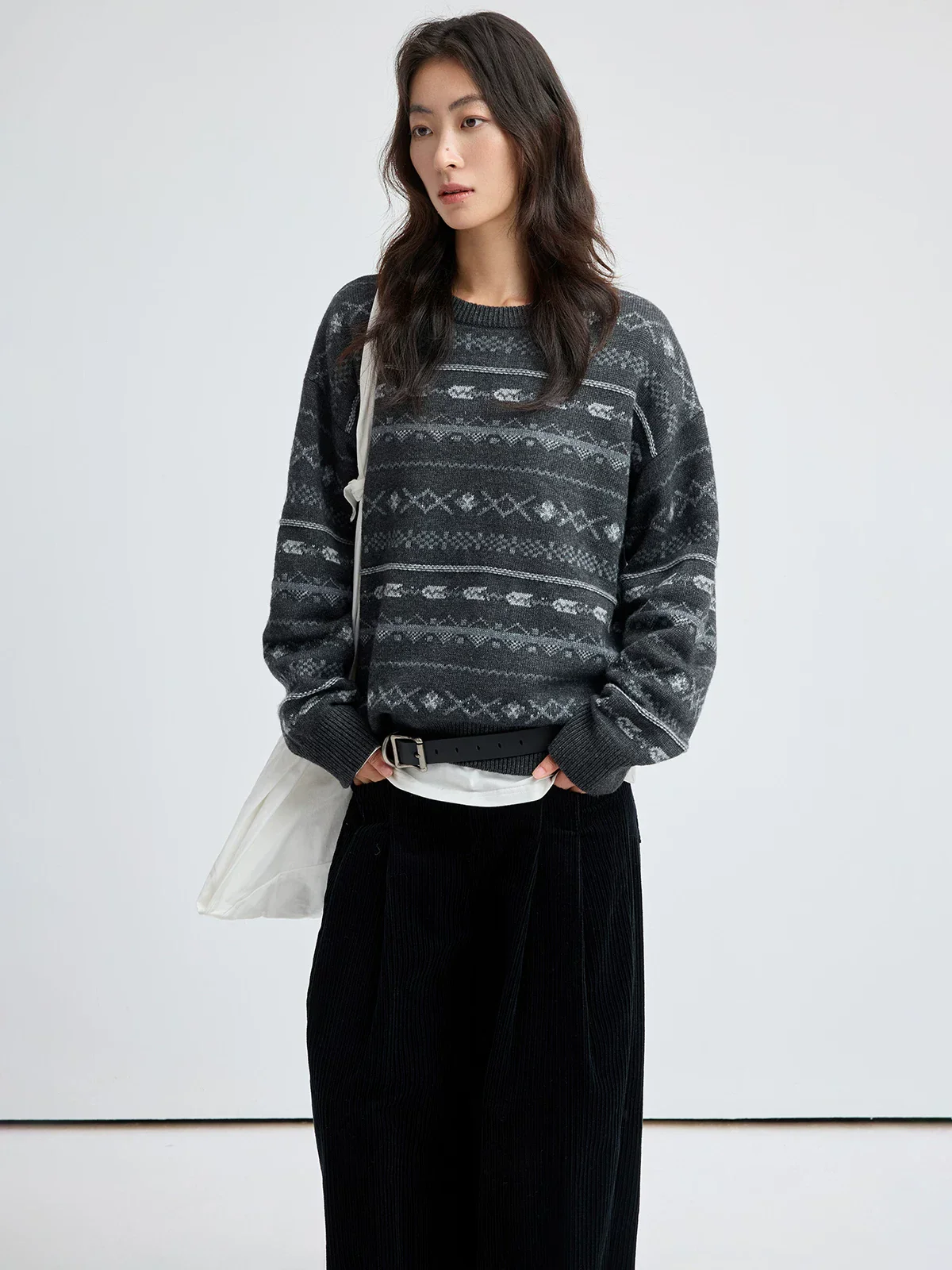Jacquard Crewneck Sweater - Image 3