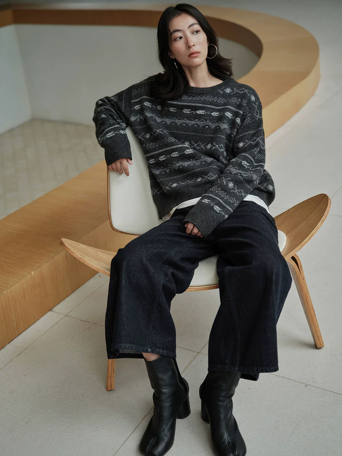 Jacquard Crewneck Sweater - Image 5