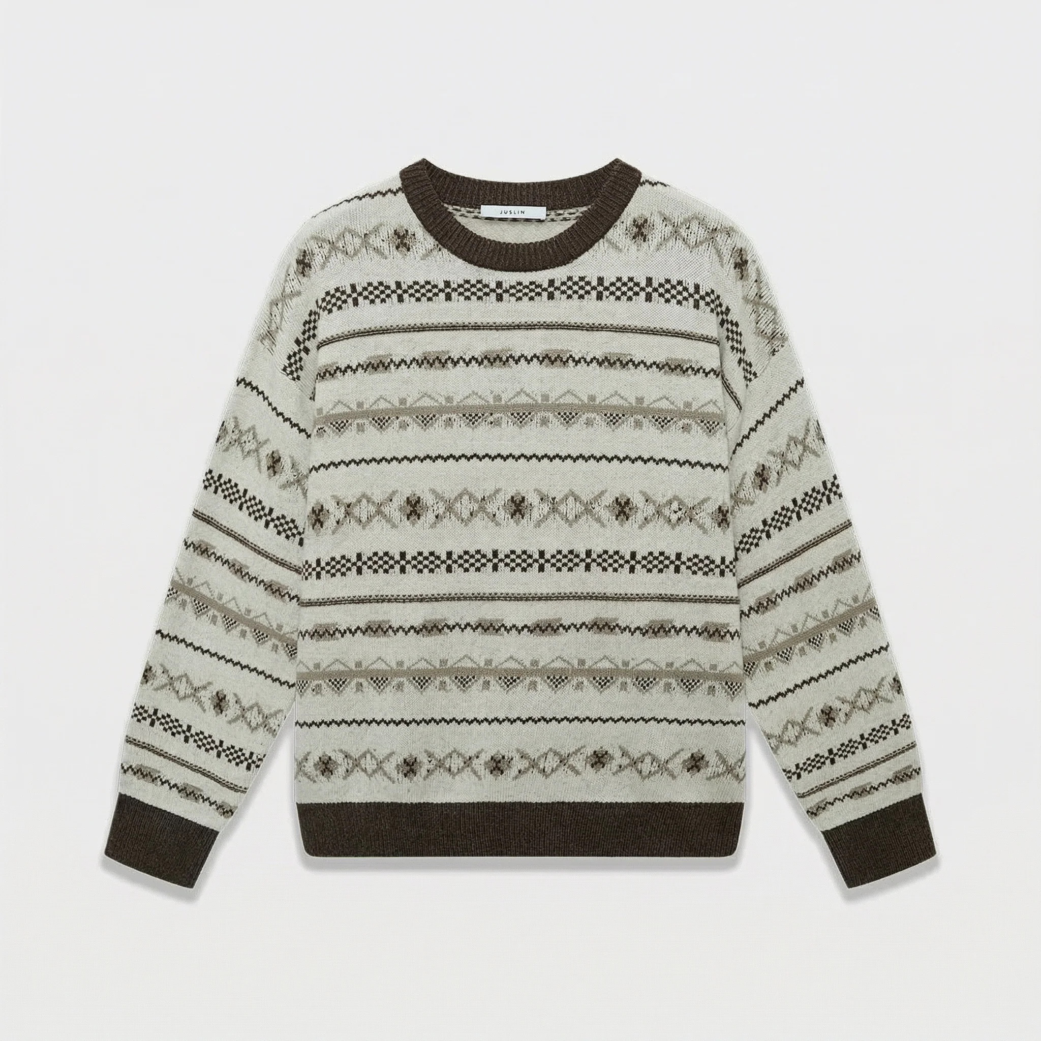 Jacquard Crewneck Sweater - Image 7