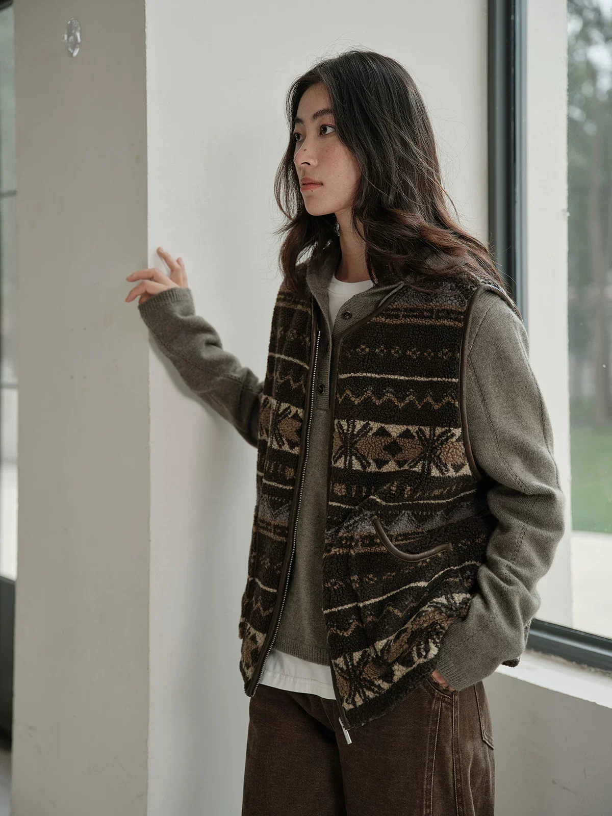 Jacquard Fleece Jacket - Image 5