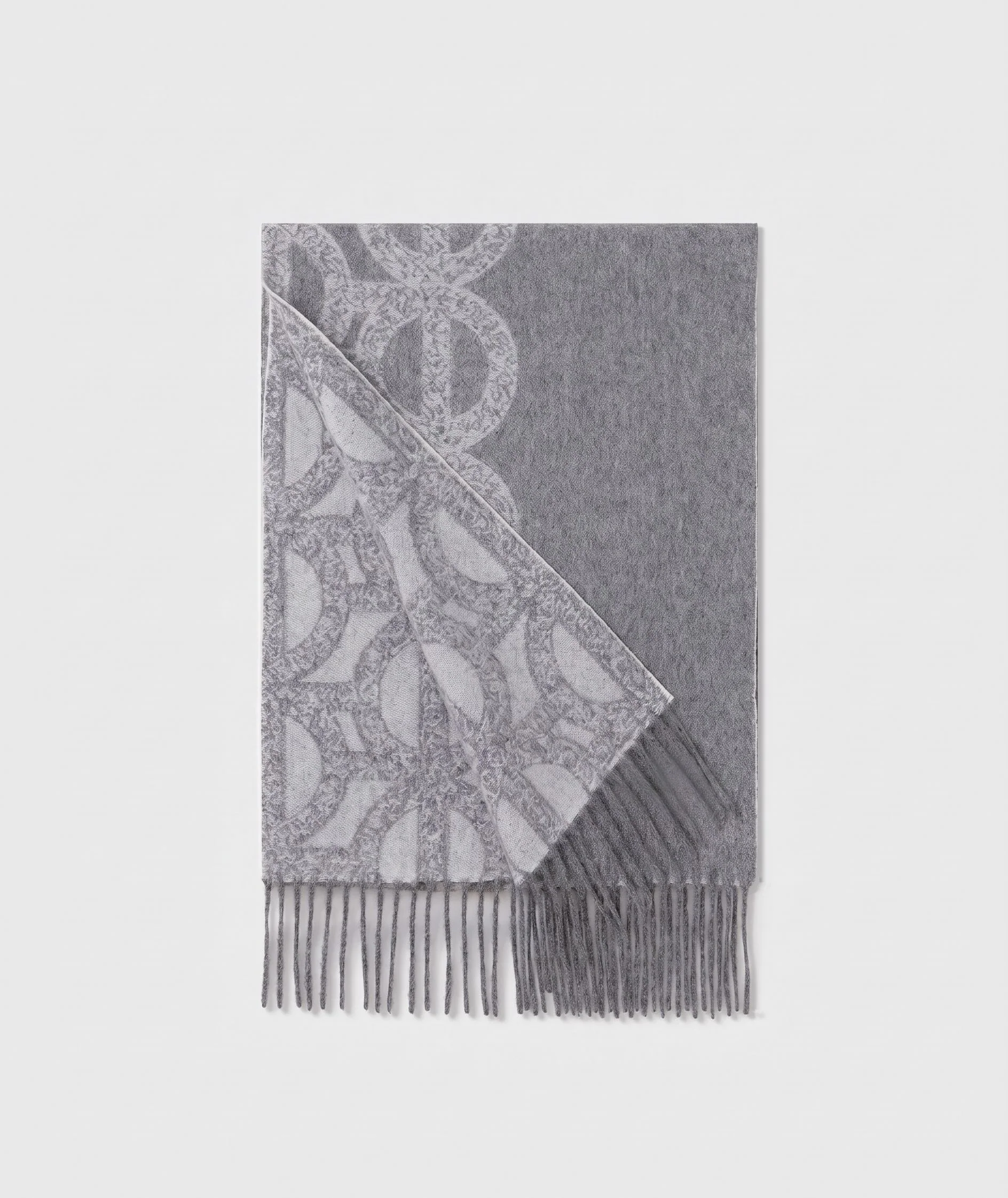 Jacquard Fringe Scarf - Image 7