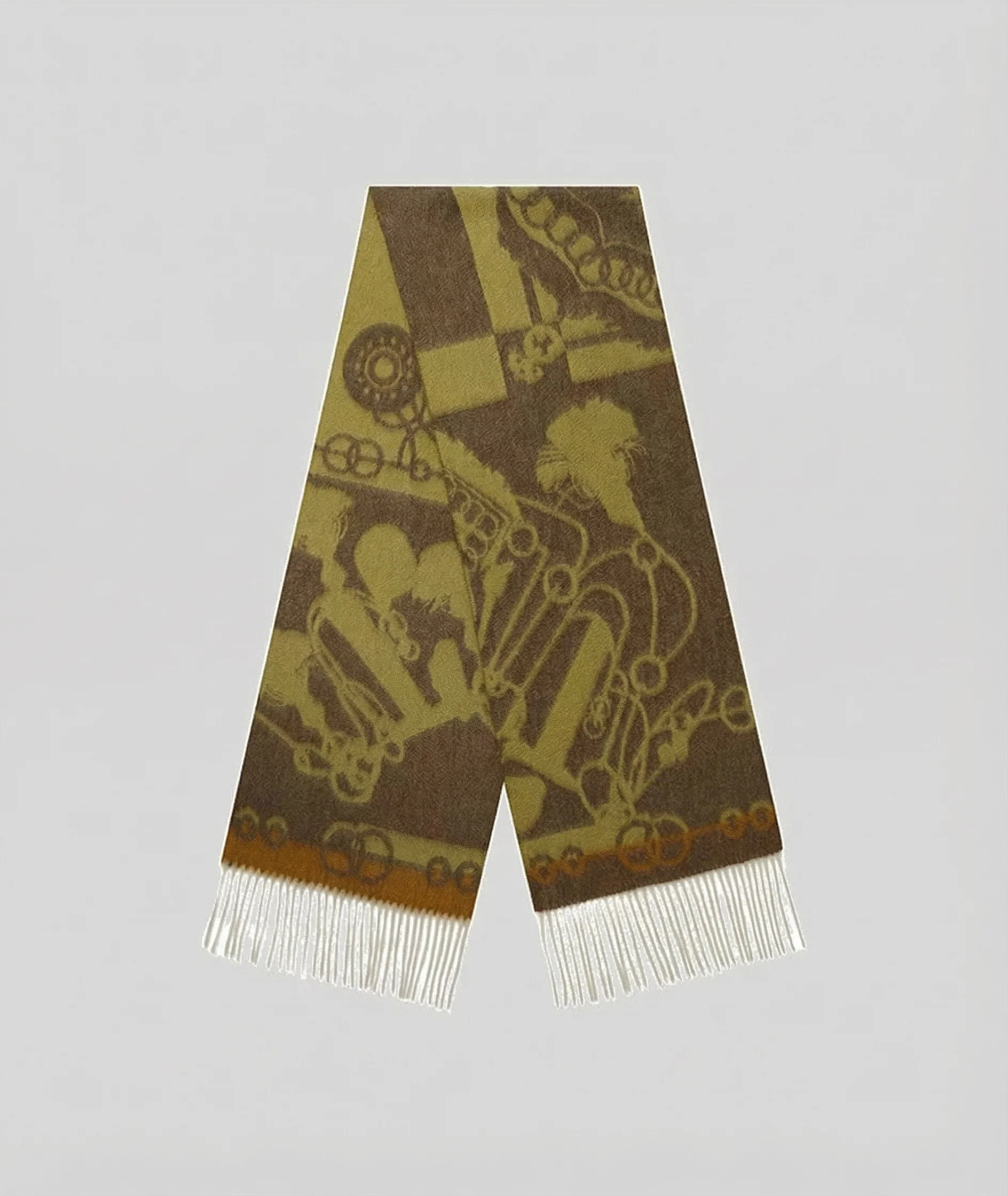 Jacquard Fringe Scarf - Image 4