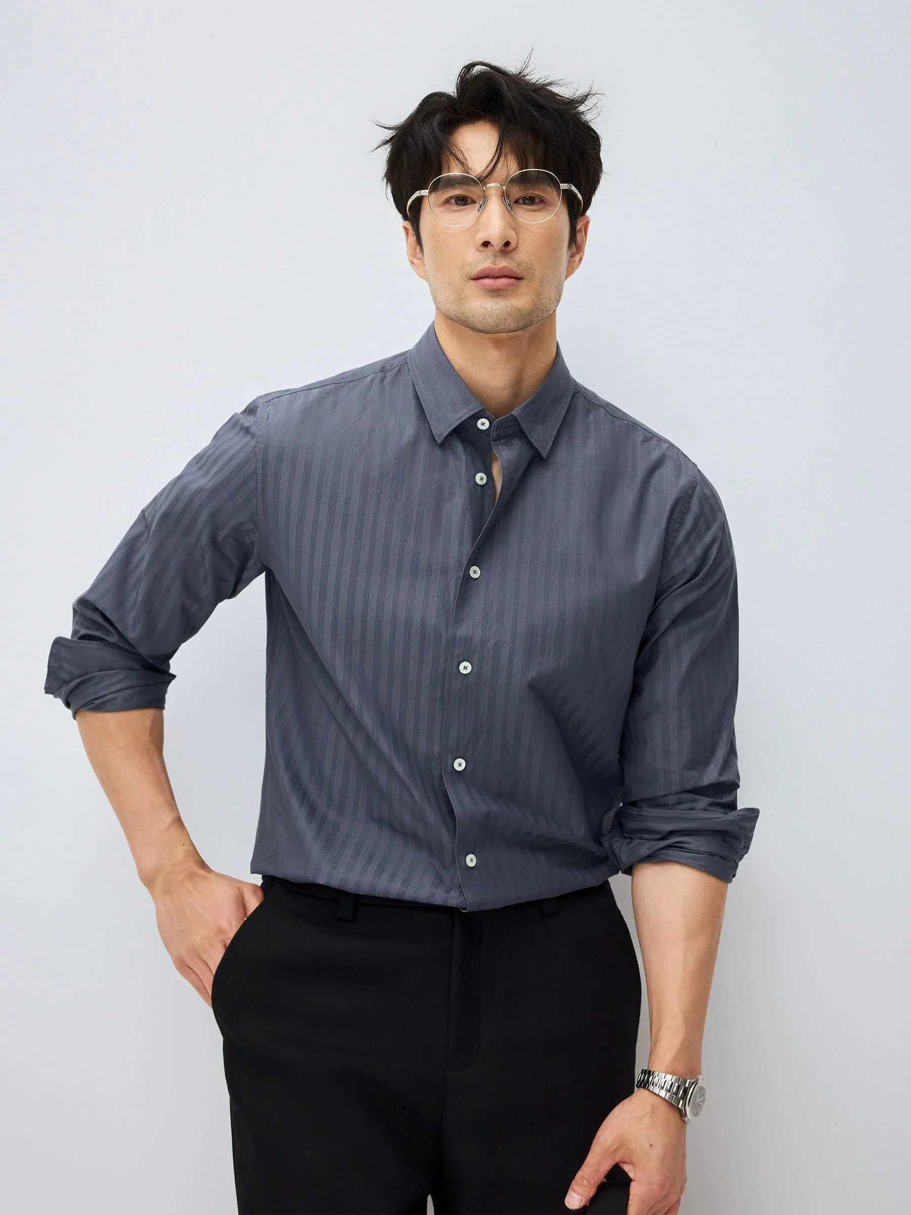 Jacquard Stripe Shirt - Image 3