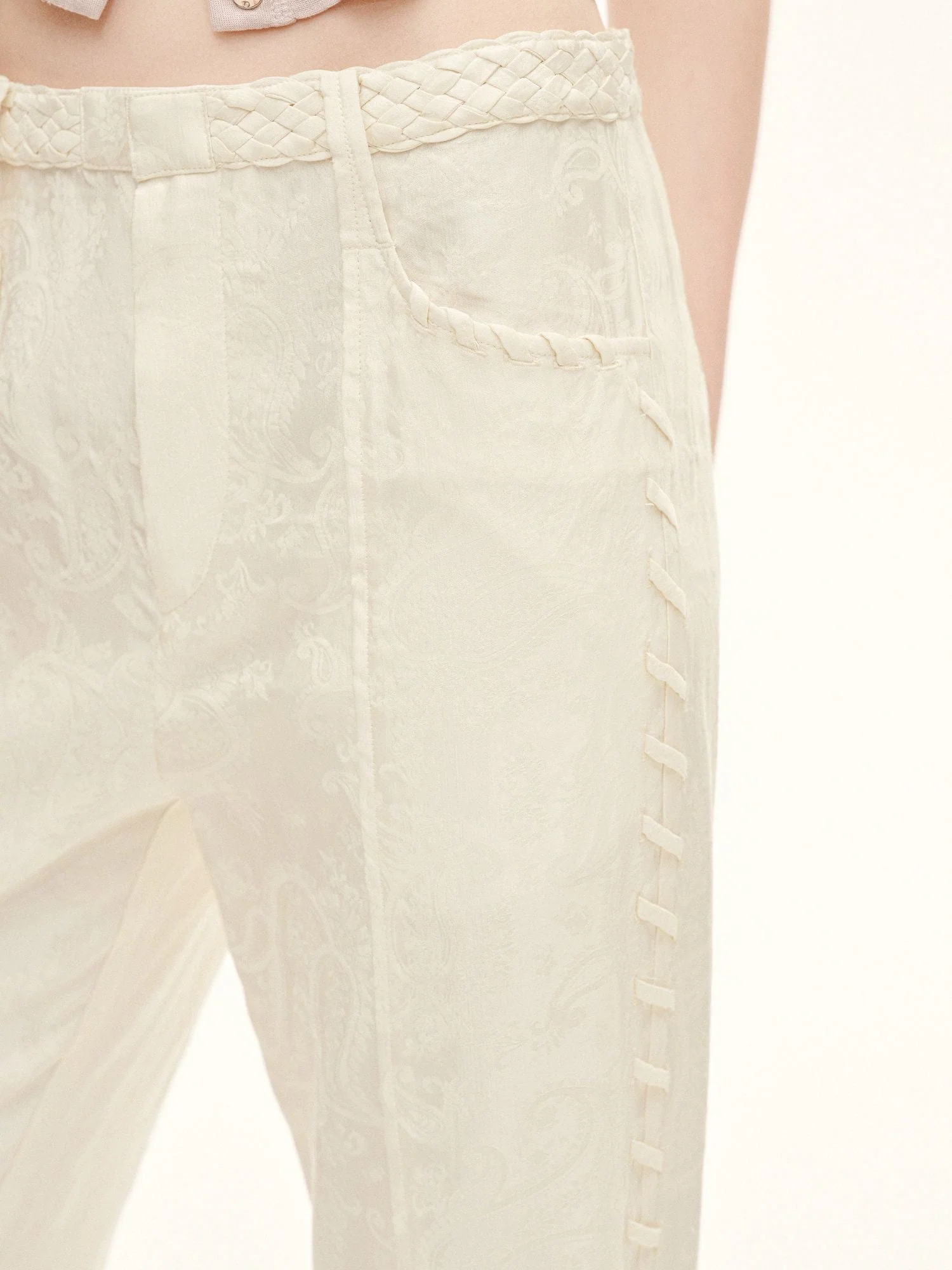 Jacquard Wide-Leg Trousers - Image 6