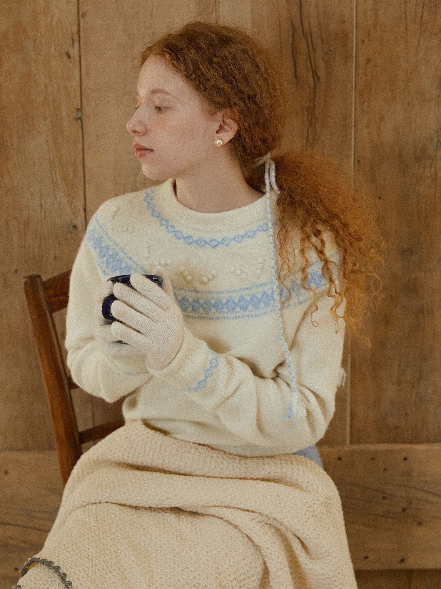 Jacquard Yoke Sweater - Image 2