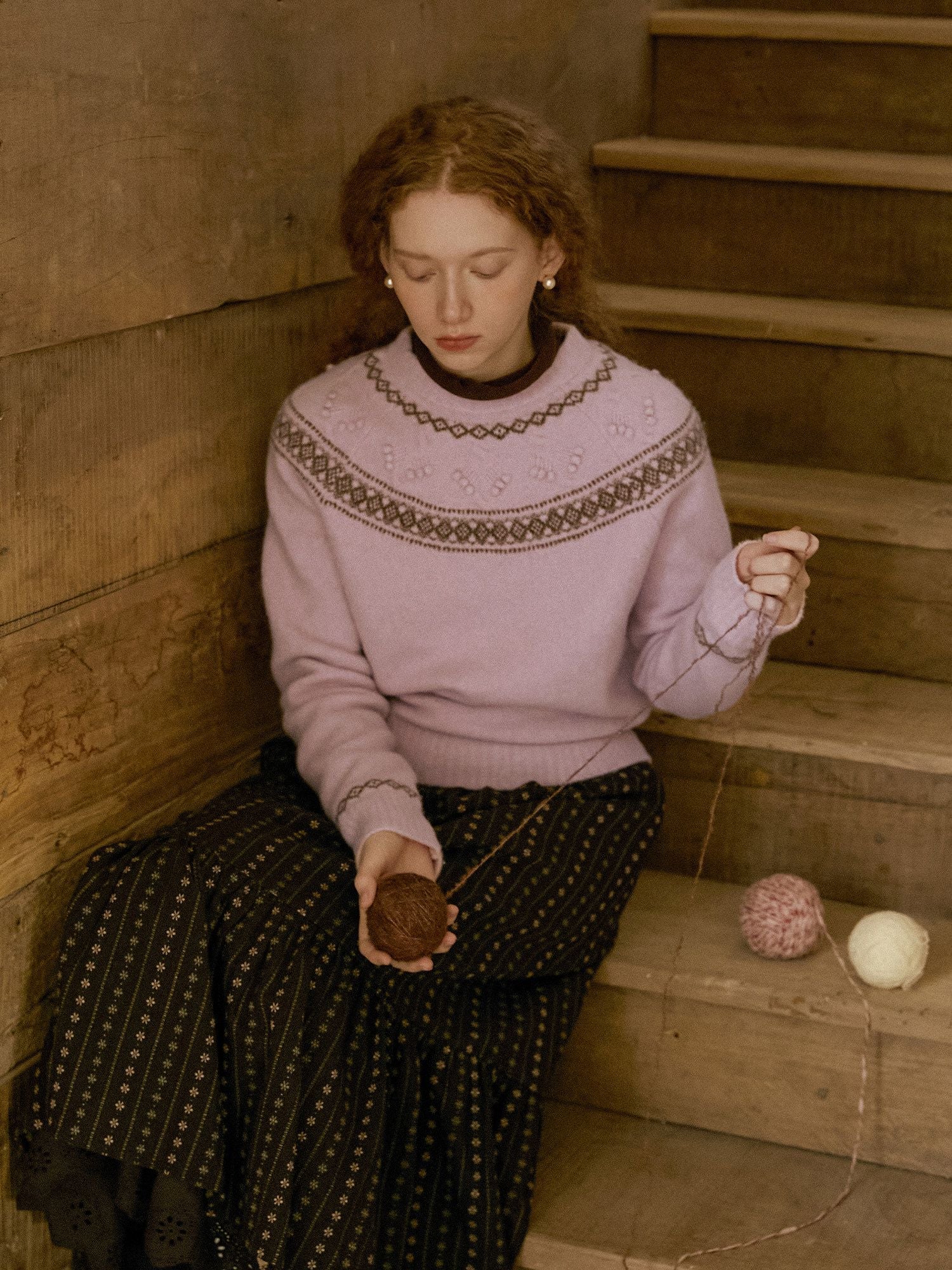 Jacquard Yoke Sweater - Image 3