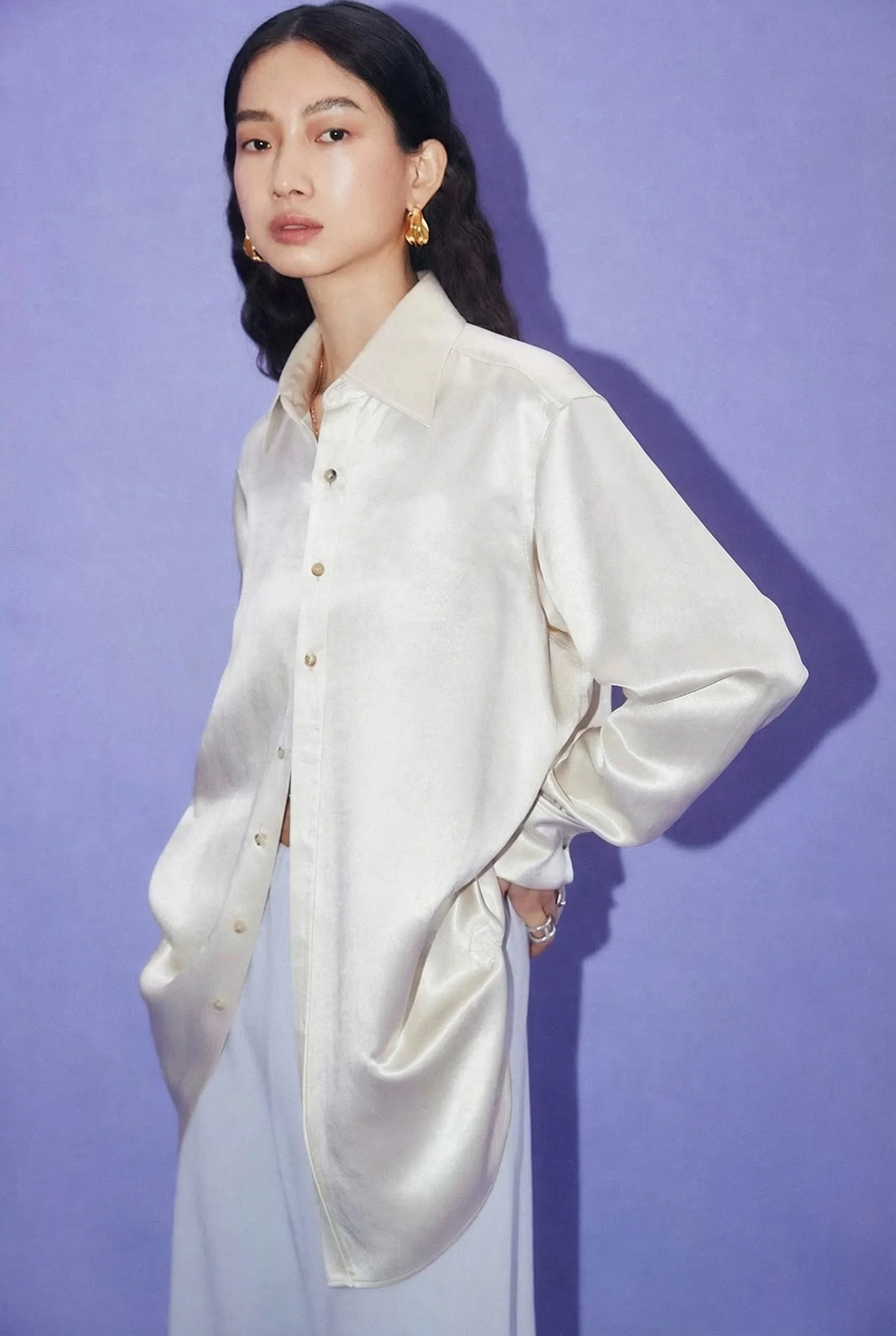 Japanese Acetate Satin Shirt - Image 4