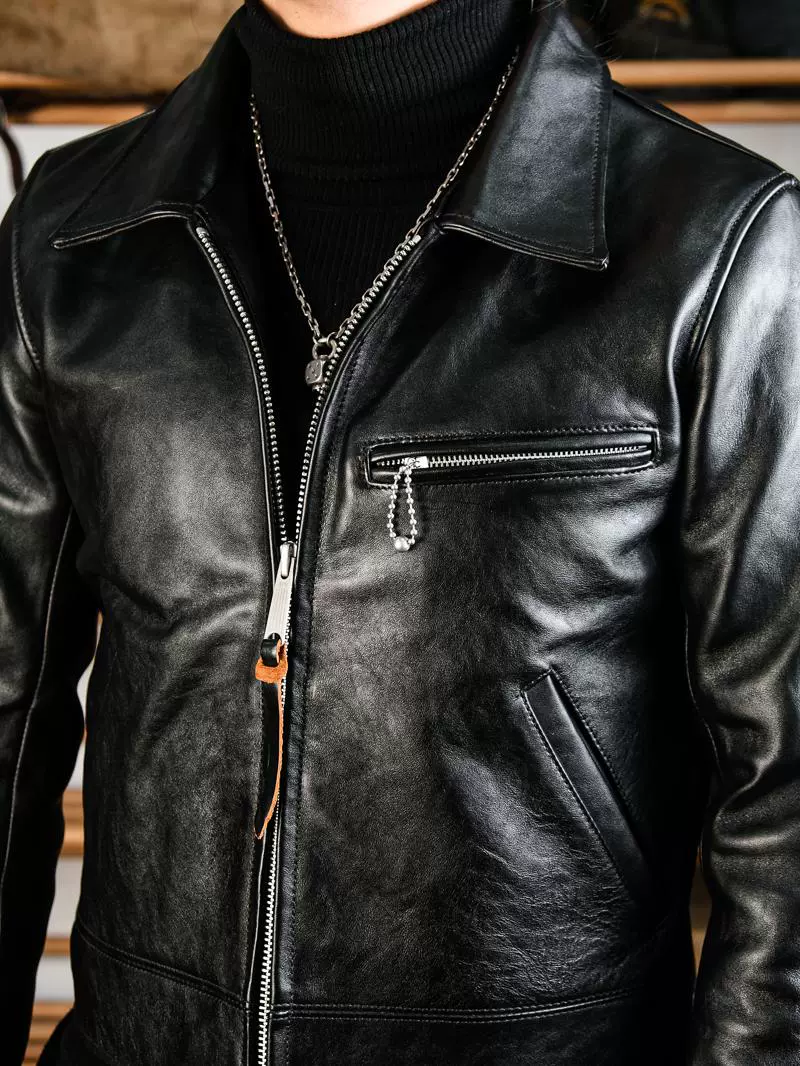 JS02 Horsehide Zip Jacket - Image 4