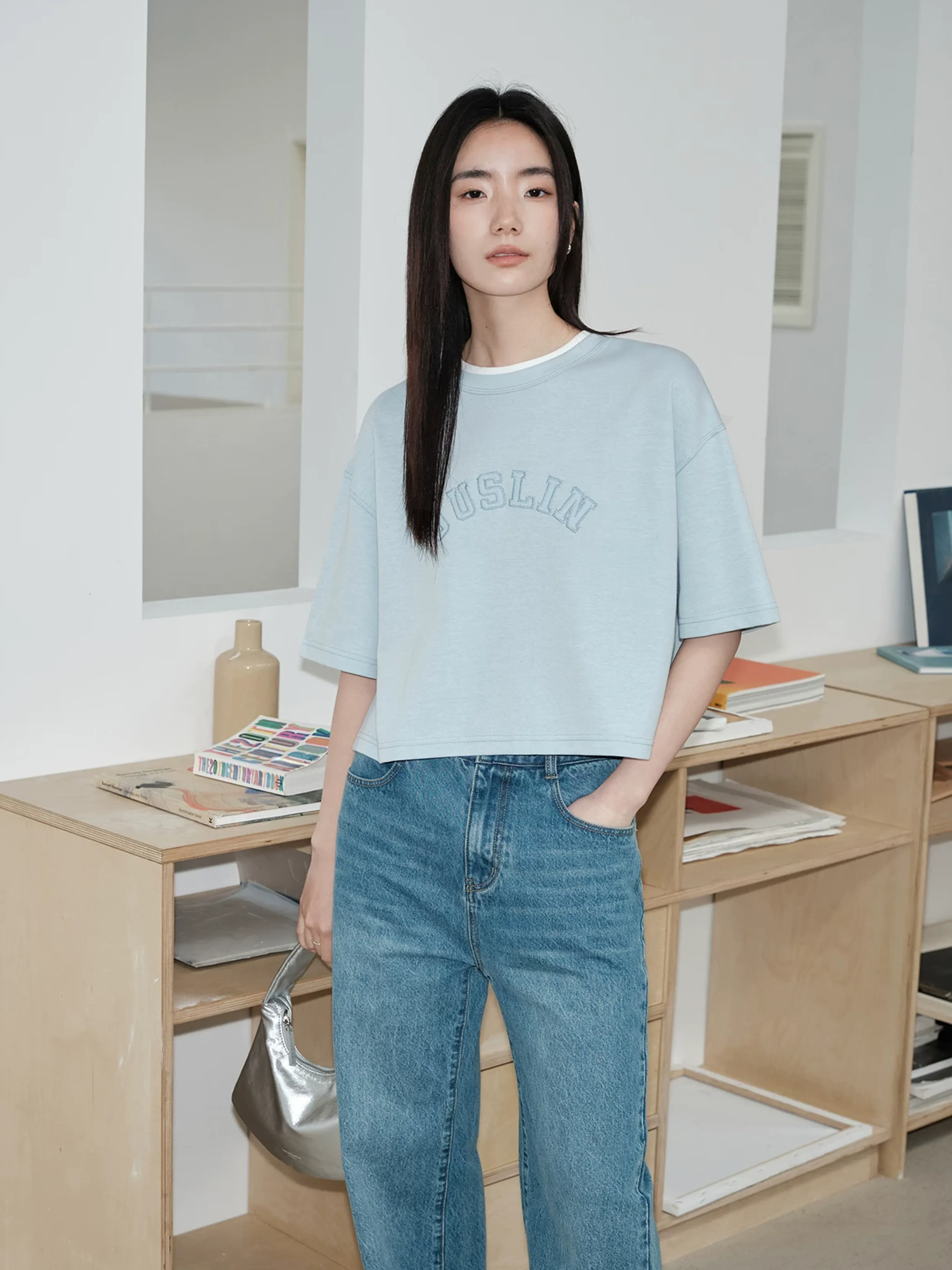 Juslin Appliqué Embroidered T-Shirt - Image 3