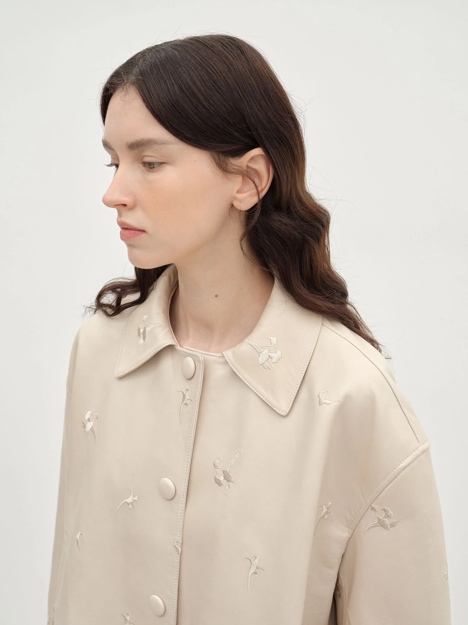 Kara Embroidered Sheepskin Jacket - Image 10