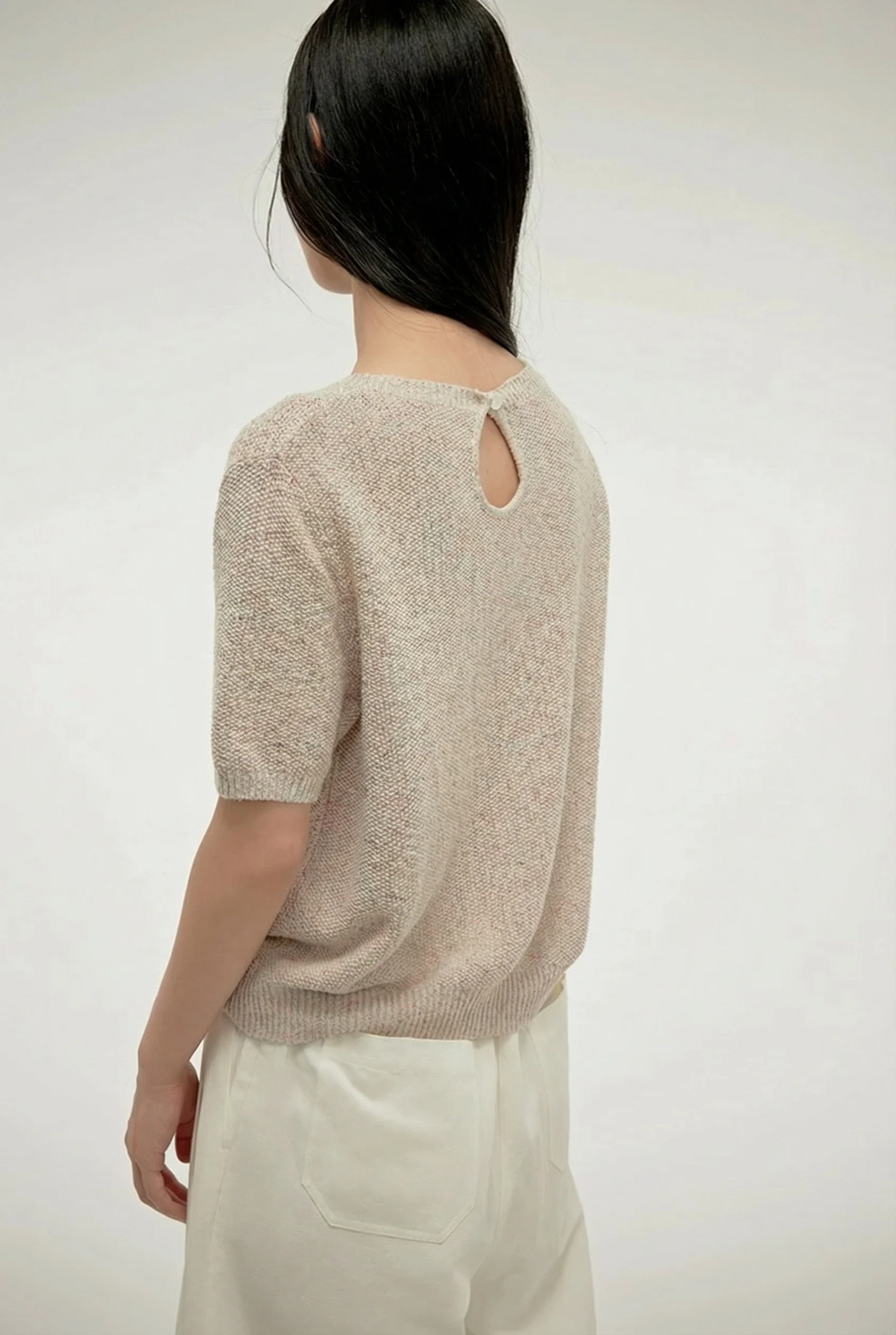 Keyhole Knit Tee - Image 3