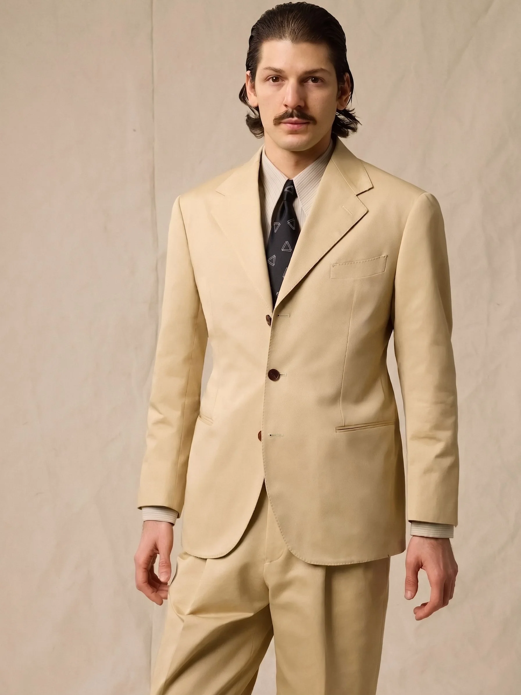 Khaki Cotton Suit - Image 3