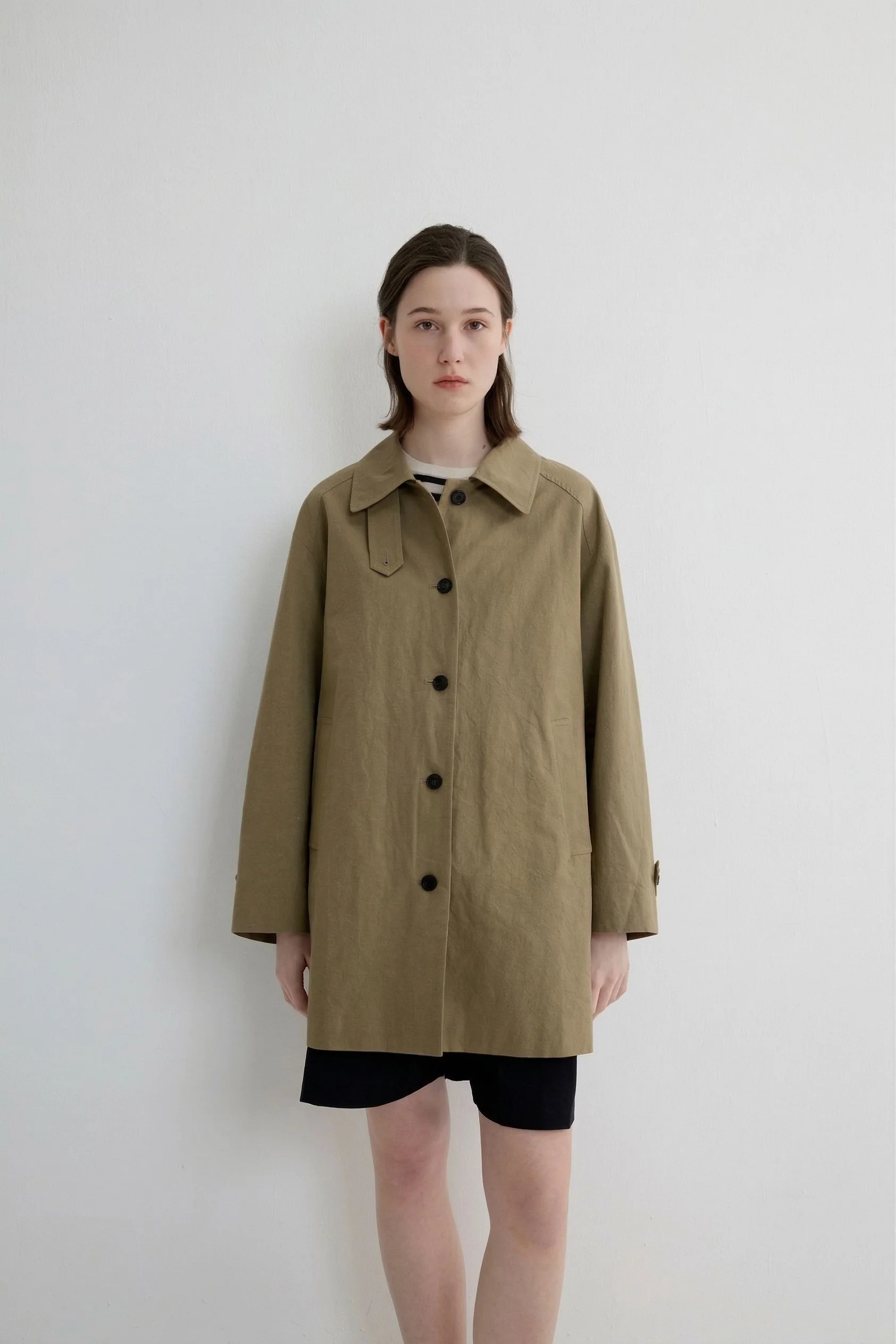 Khaki Throat-Latch Coat - Image 5