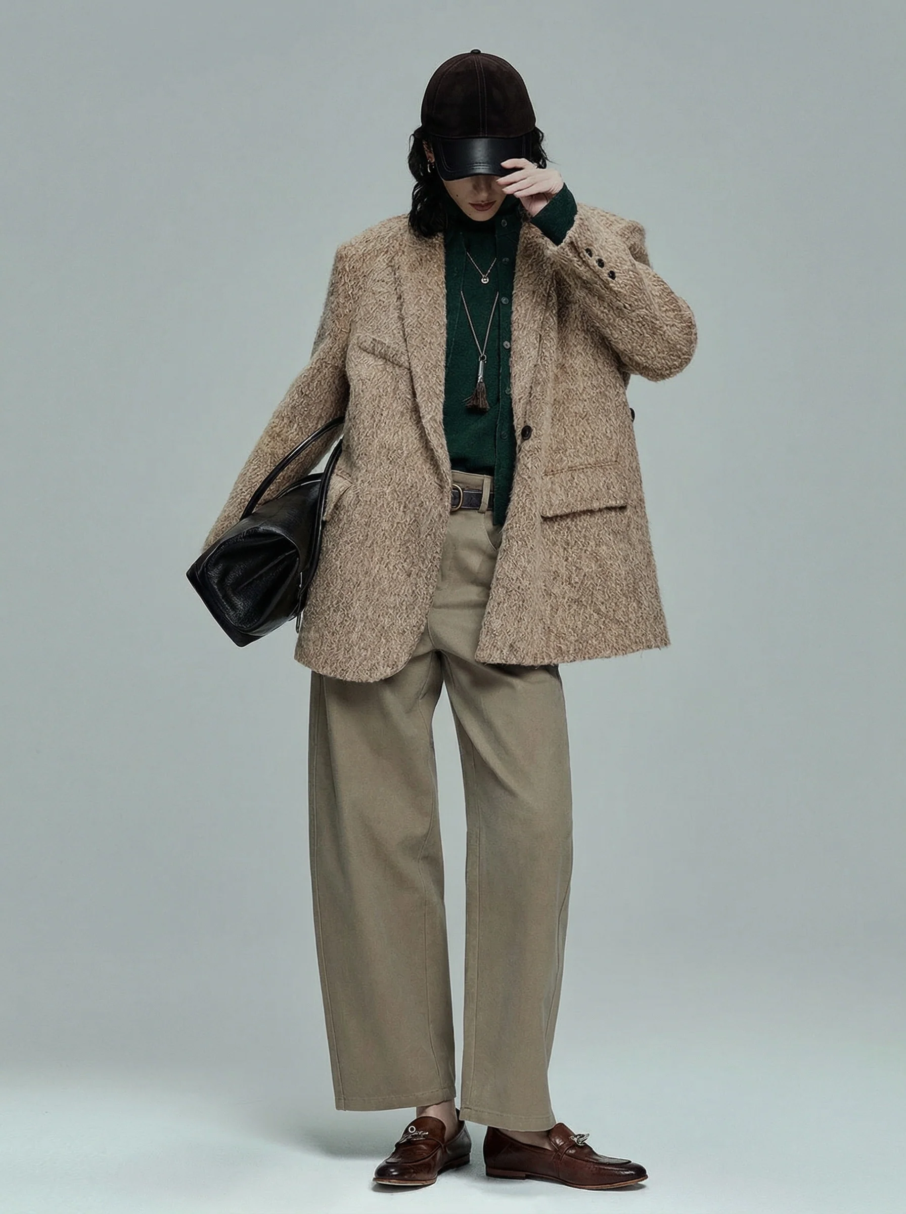 Khaki Wide-Leg Pants - Image 2