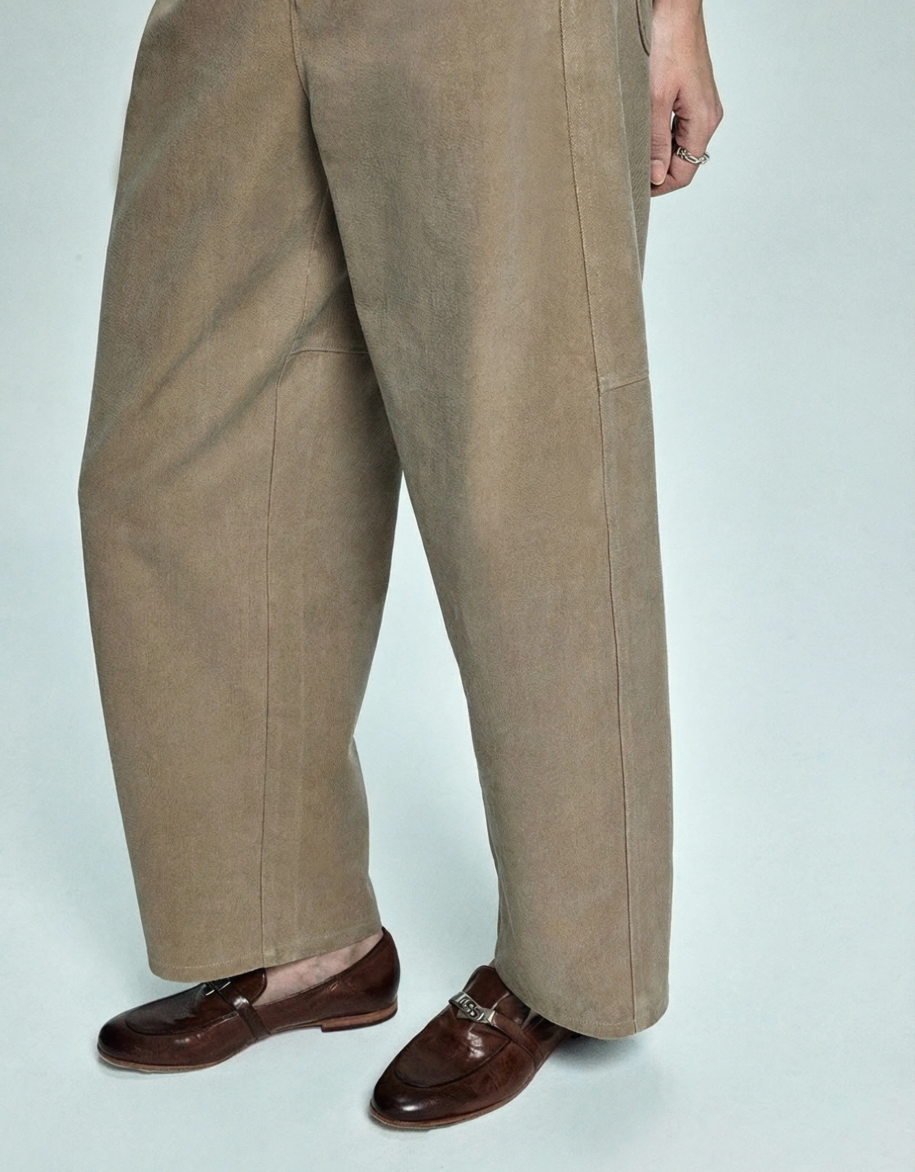 Khaki Wide-Leg Pants - Image 4