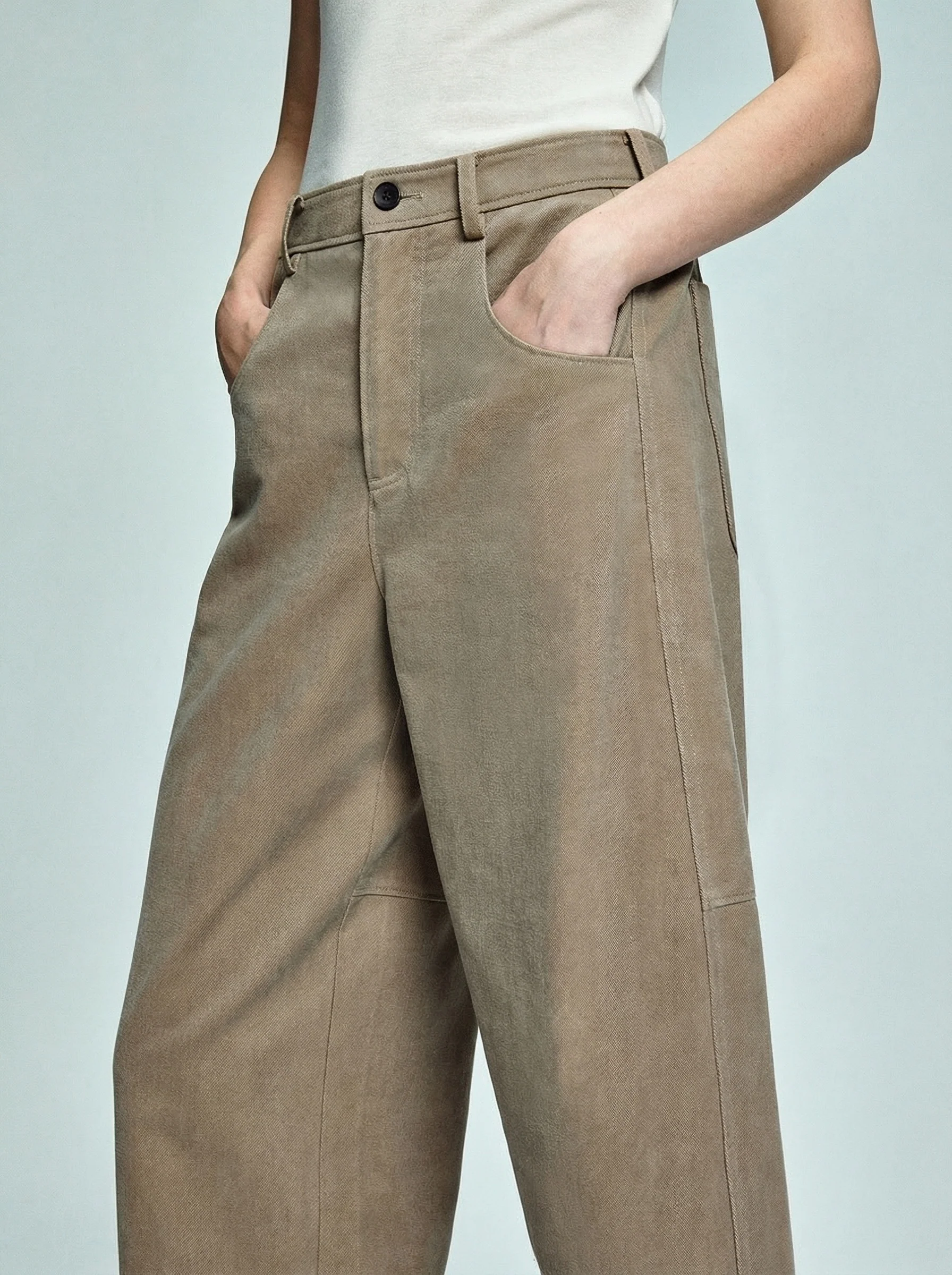Khaki Wide-Leg Pants - Image 5