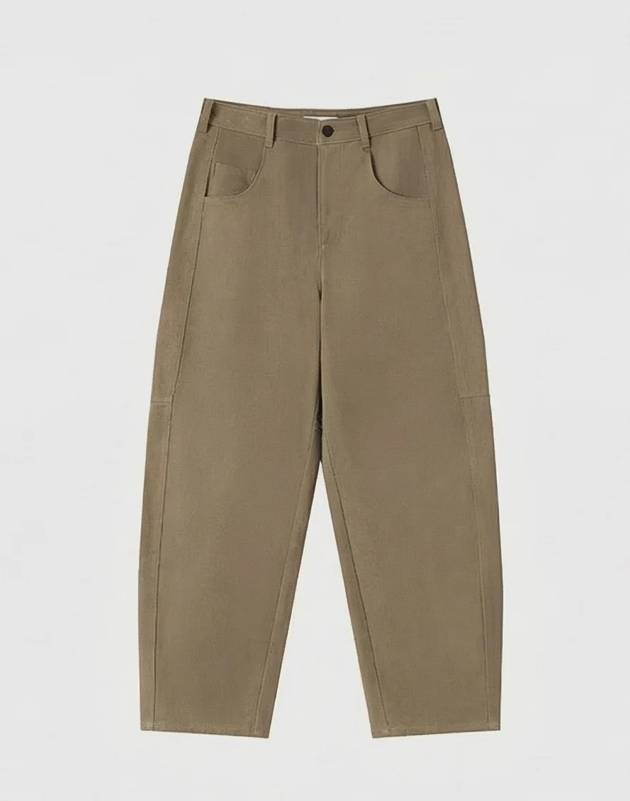 Khaki Wide-Leg Pants - Image 6