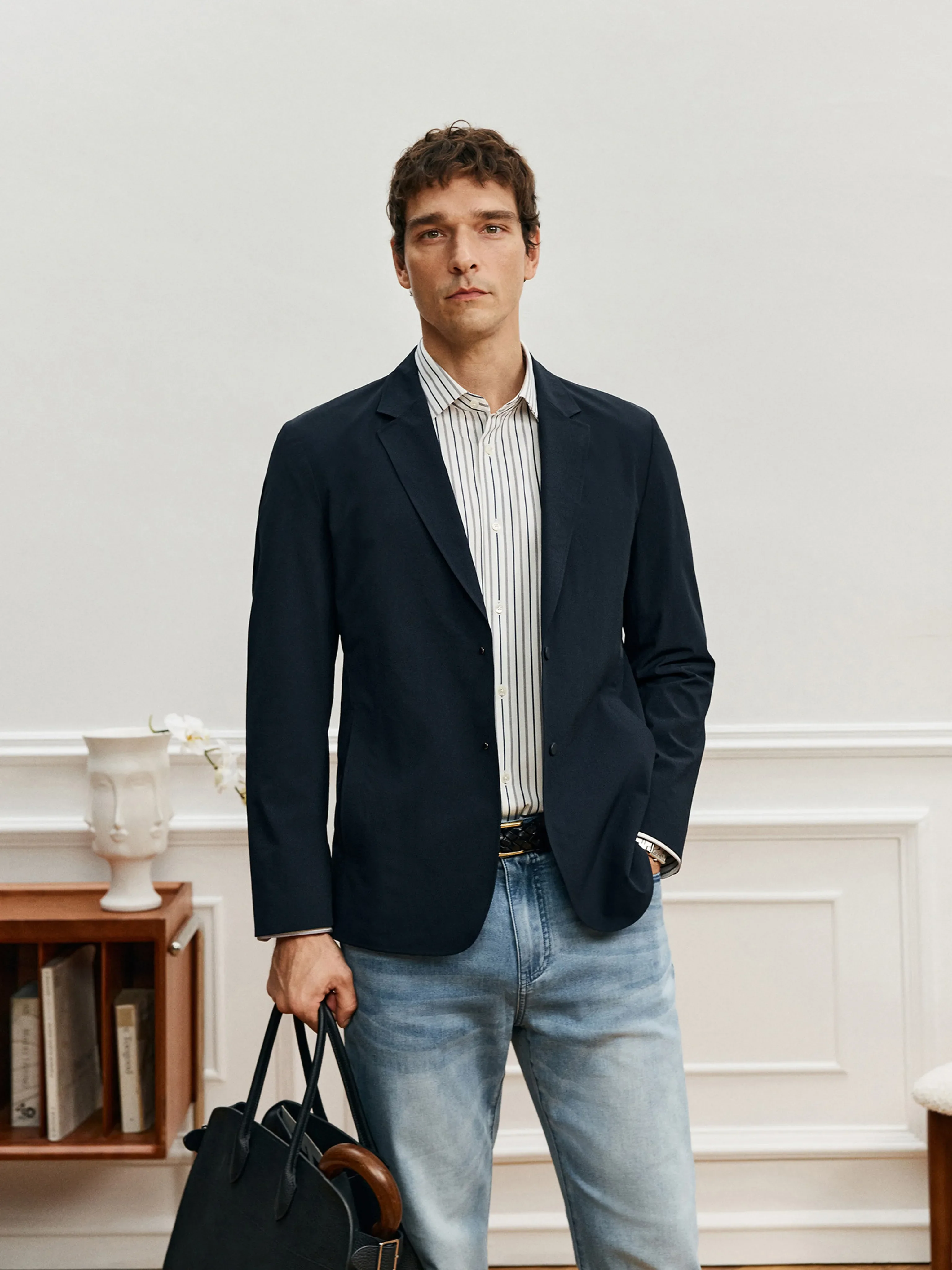 Knit-Back Stretch Blazer - Image 3